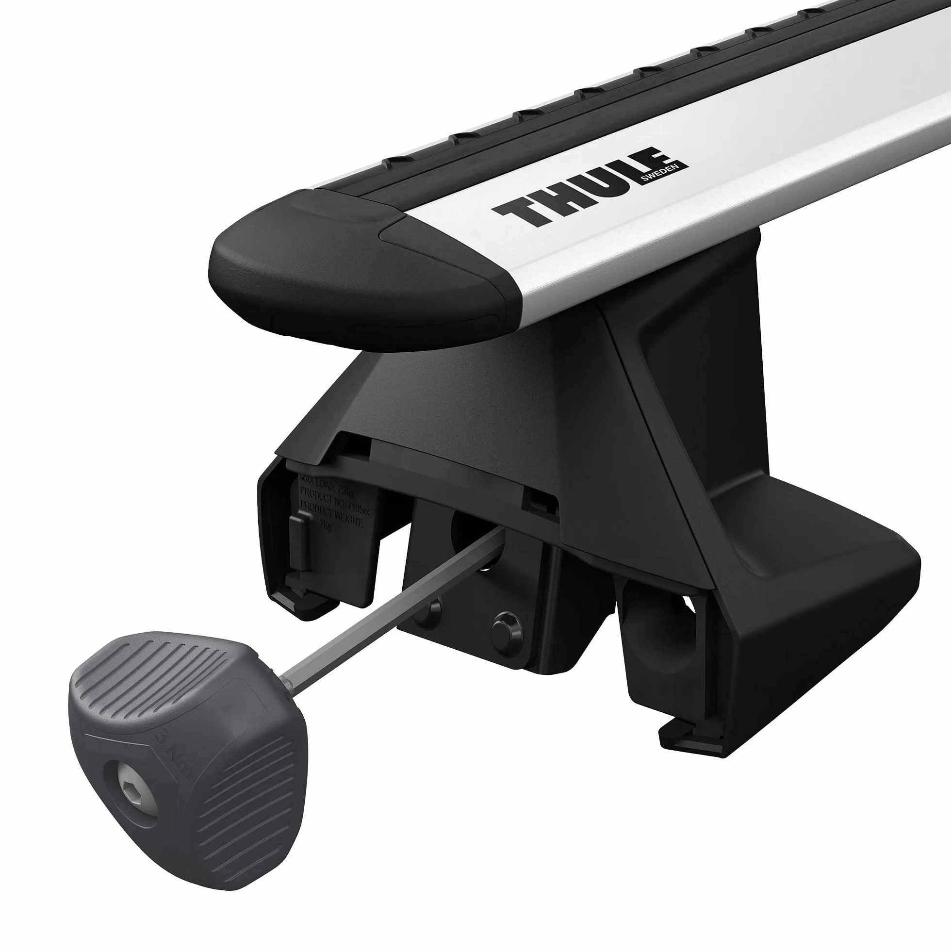 Thule Evo Clamp Piede Per Veicoli Confezione Da 4 Nero Black, One-Size