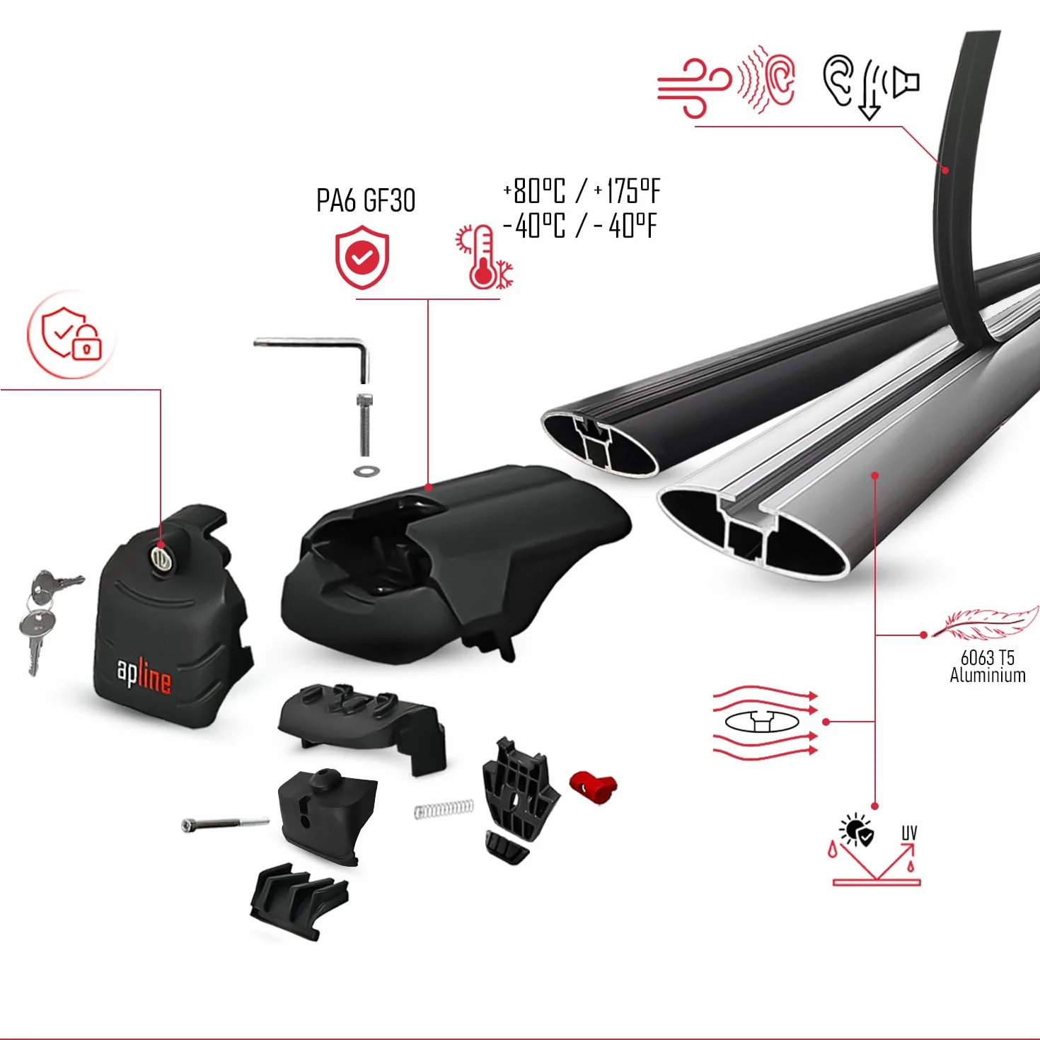Compatibile con Peugeot 2008 II (P24) 2020-2026 Modello ACE-2 Barre Tetto Portapacchi Auto Barre Portatutto Grigio Alluminio 2 Barre