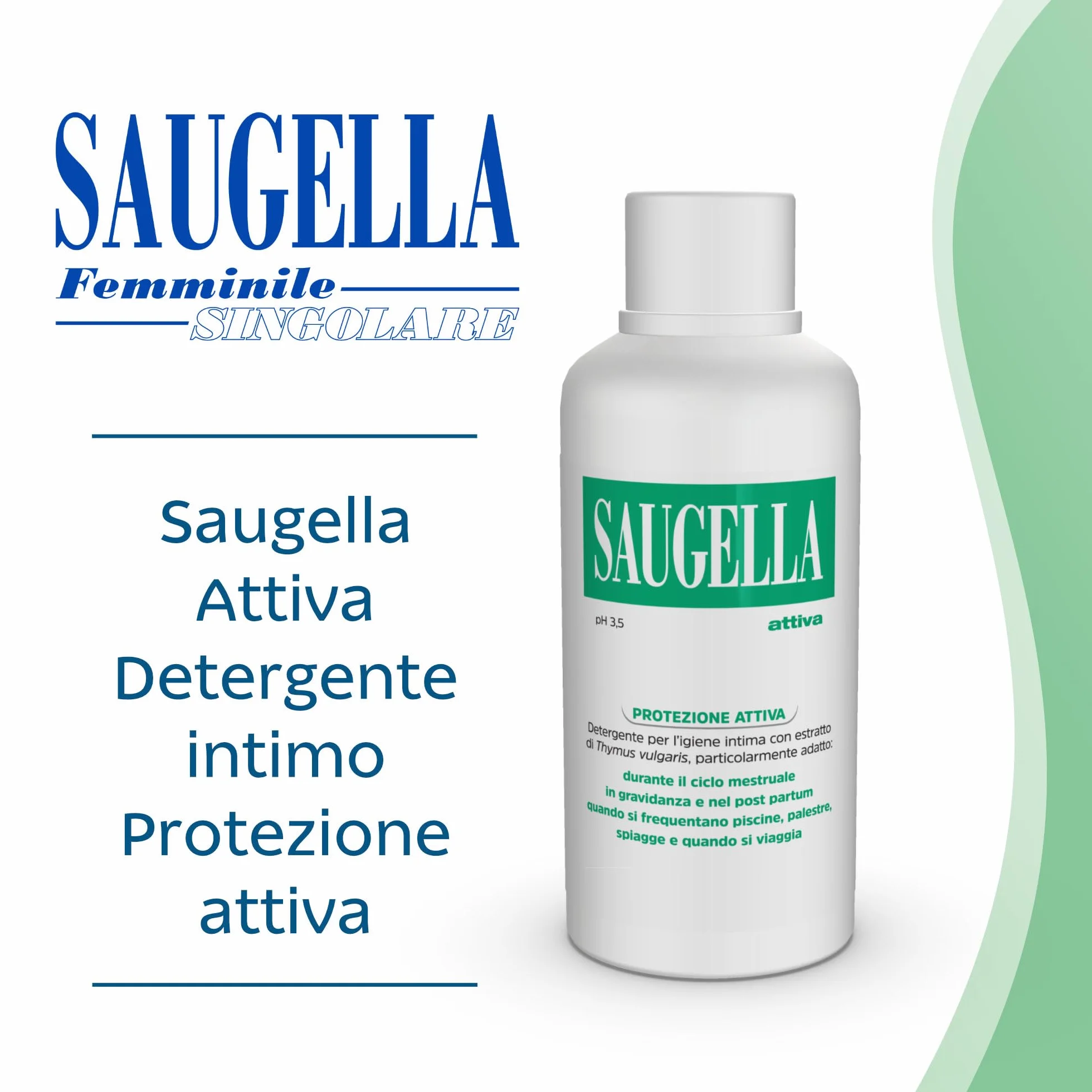 Saugella Attiva Detergente Intimo Antibatterico pH 3.5 750 ml