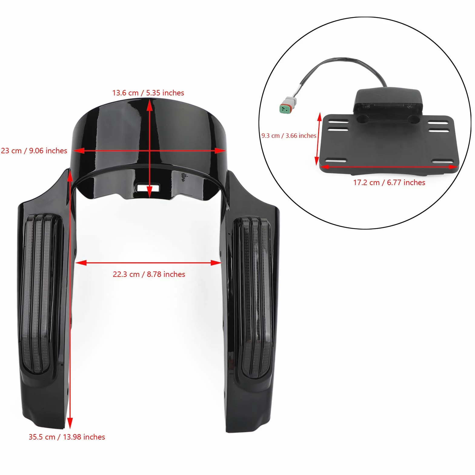 Topteng Fanale posteriore a LED per Touring-Modelle 2014, per Road King FLHR 2014-2018, per Road Glide Ultra FLTRU 2016-2018, Street Glide FL-HX 2014-2018, für Ultra Limited FLHTK 14-18