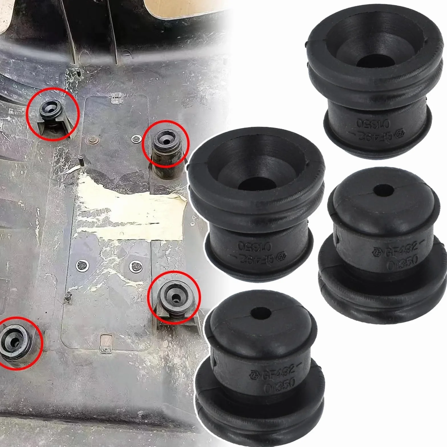 8X Compatibile for Toyota Corolla Vios Yaris Levin Motore Copertura Superiore Rivestimento Anello di Tenuta in Gomma Supporto Bush Buffer Manica Cuscino Cuscino GF49201350