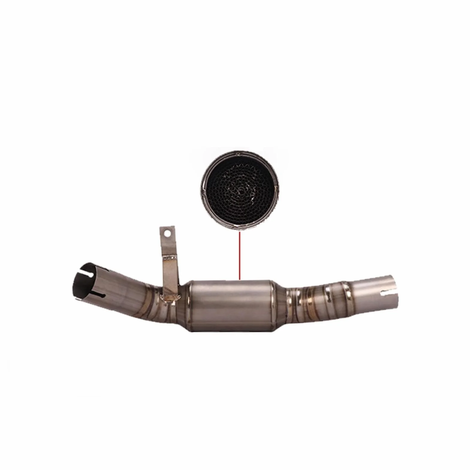 Moto Slip-on Fuga Di Collegamento Tubo Decat Terminale Di Scarico Header Per Benelli Leoncino 500 BJ500 Motore(1)