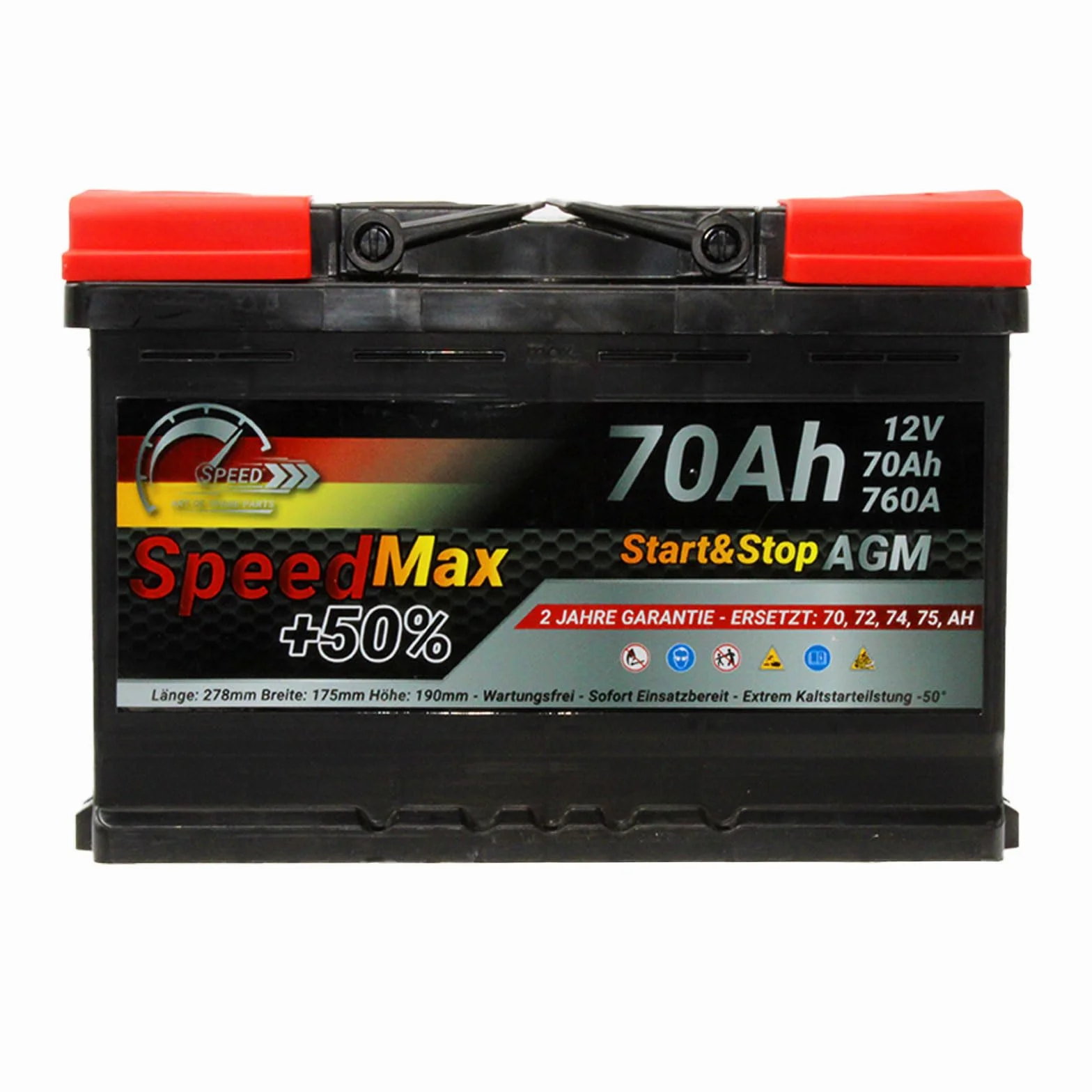 Bateria AGM Start&Stop 70Ah 760A 12V L3 Speed Max
