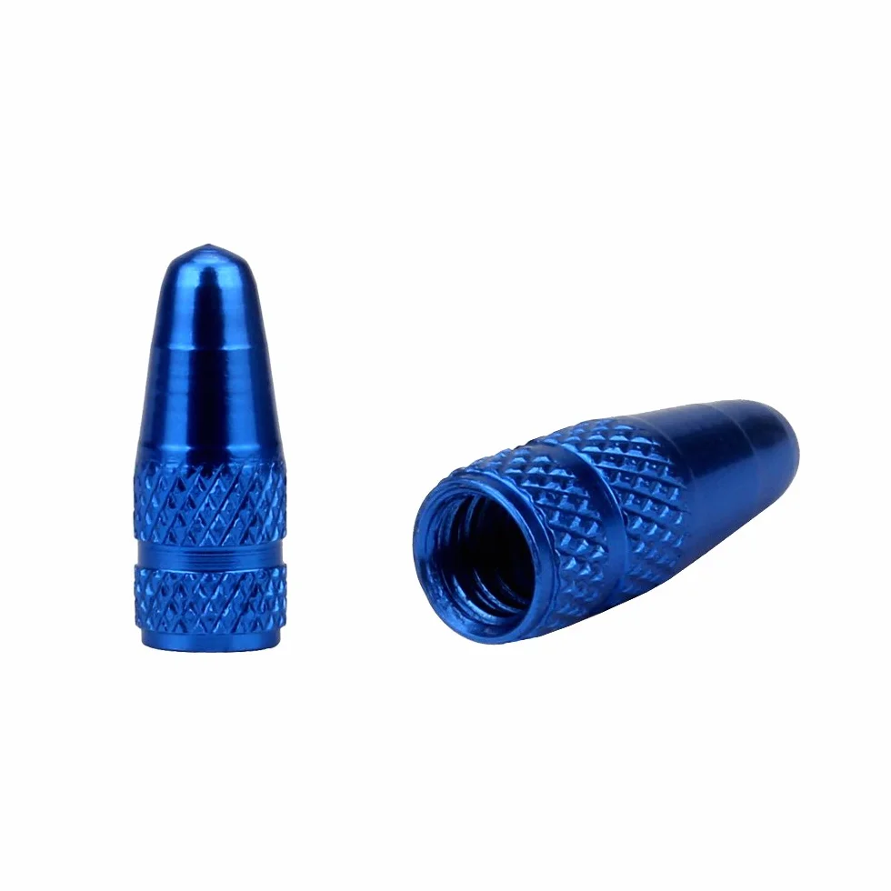 SENZEAL 6 Pezzi Tappo Valvola Lega Alluminio per Bicicletta Blu