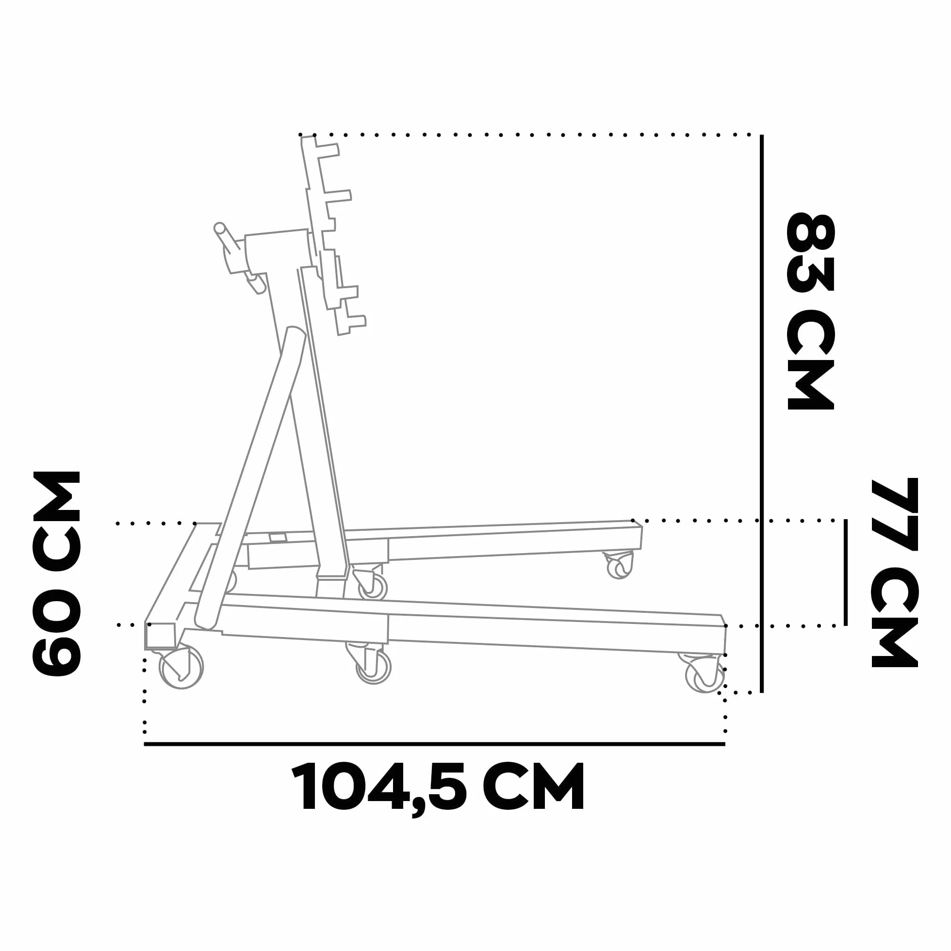 Keplero Cavalletto di Sostegno per Motore Max 900Kg in Acciaio Supporto con Bracci Girevoli 360° Nero