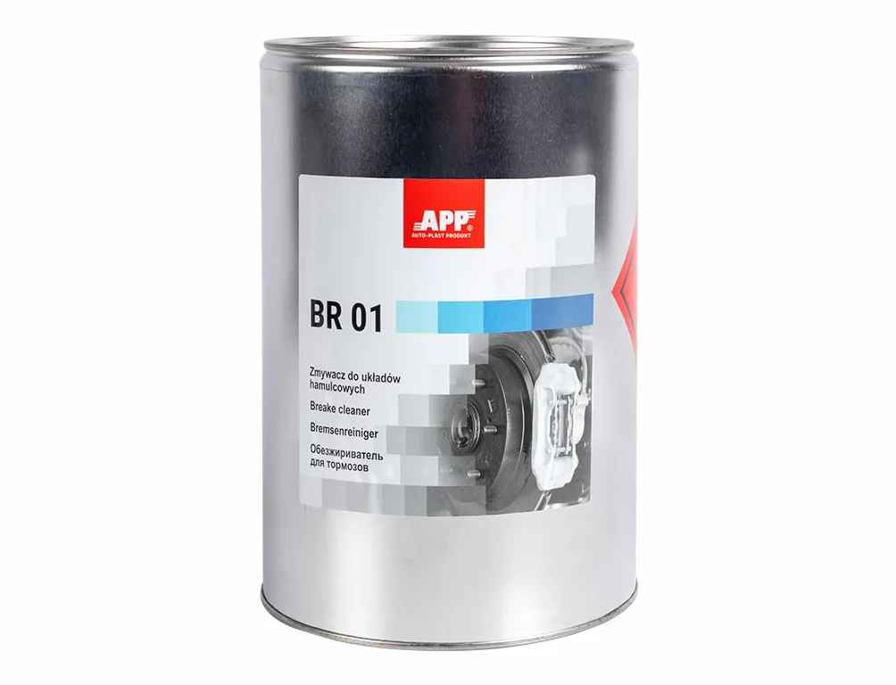 APP BR 01 Brake Cleaner – Pulitore freni liquido | Rimuove grasso e olio senza risciacquo | Detergente freni, ideale per frizioni e parti meccaniche unte o oleose | 5 l