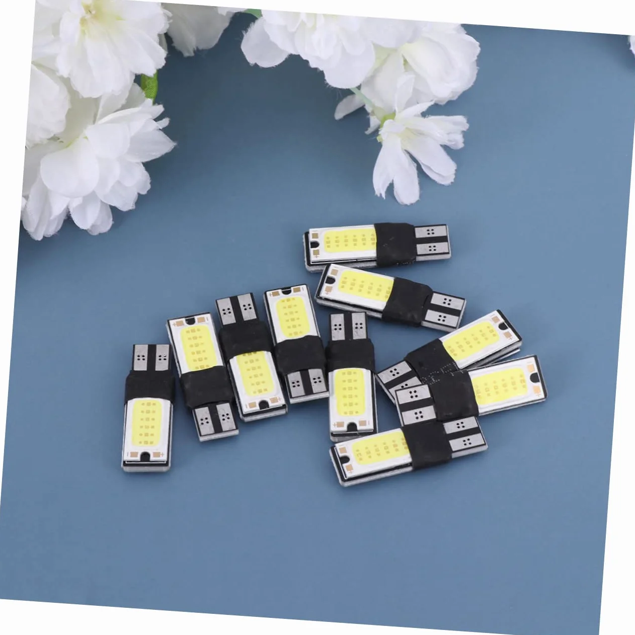 GANAZONO 10Pezzi Luci LED Auto Cob Bianco Ultra Sottile Alta Potenza W5W