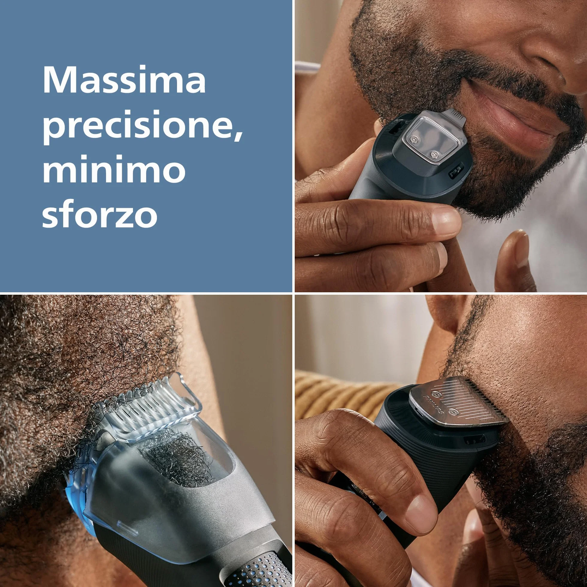 Philips Serie 5000 Regolabarba BT5765/15, Lame in Metallo Autoaffilanti, 40 Impostazioni Lunghezza, BeardSense, Impermeabile