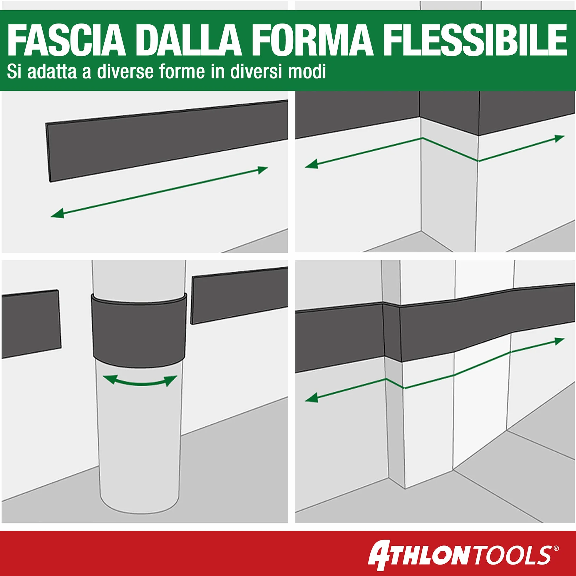 ATHLON TOOLS FlexProtect protezione parete garage 2m autoadesiva idrorepellente