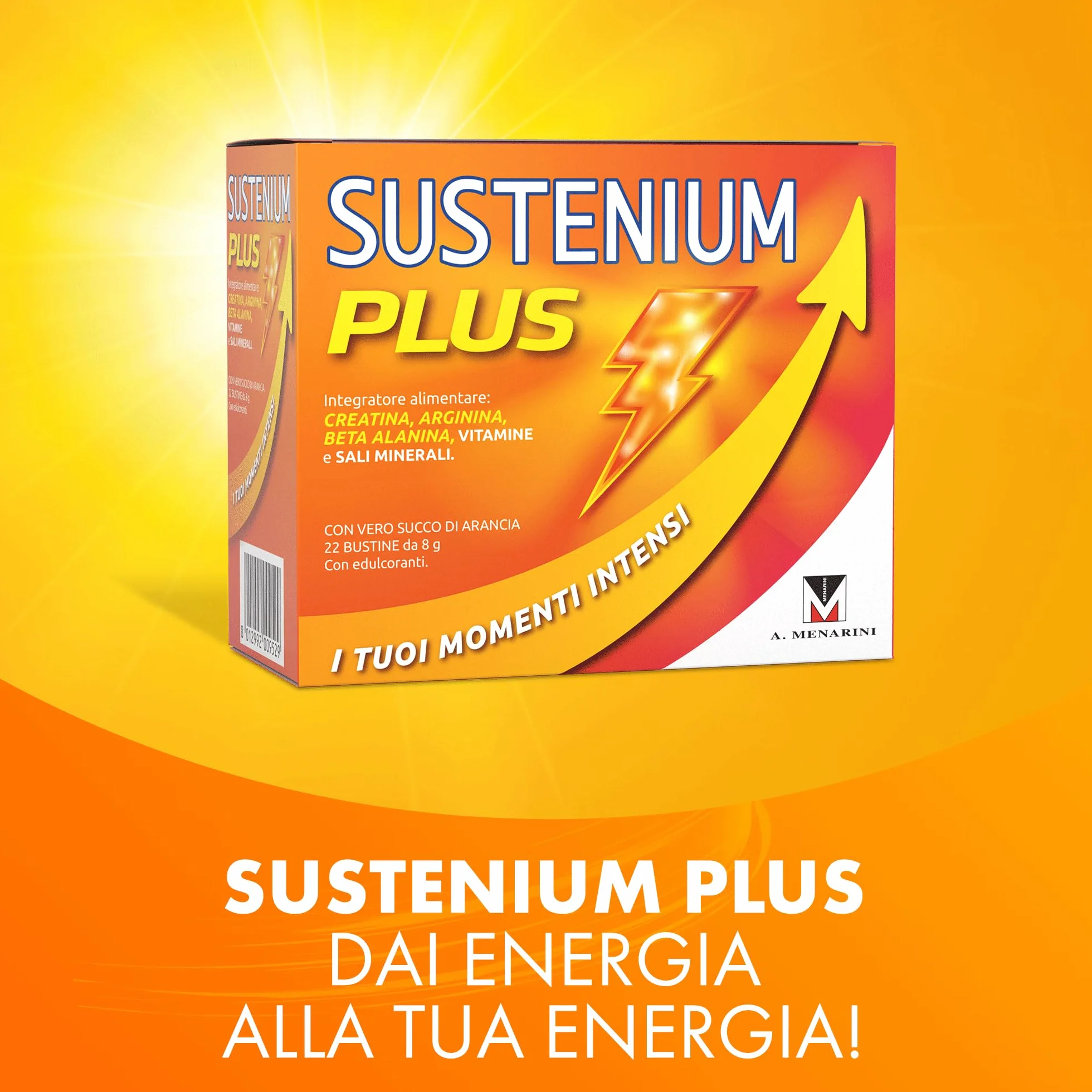 Sustenium Plus Integratore Energizzante Aminoacidi Vitamine Minerali 22 Bustine