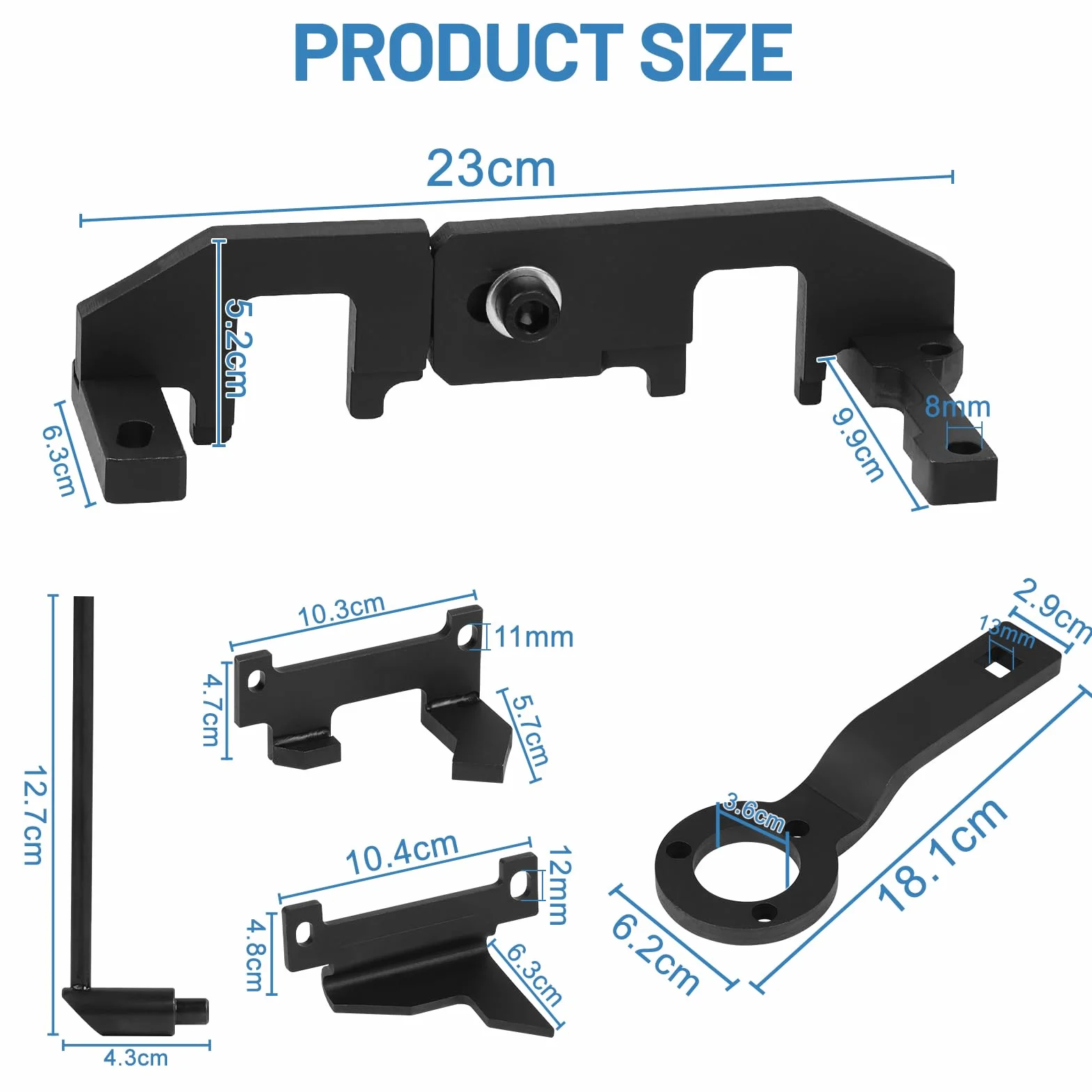 lalago 5 Pz Strumento di Bloccaggio per Allineamento Albero a Camme Motore, Attrezzo per Cinghia di Distribuzione Benzina Compatibile con Peugeot Opel PSA Citroen Toyota 1.0/1.2 VTi 108 208 308 2008
