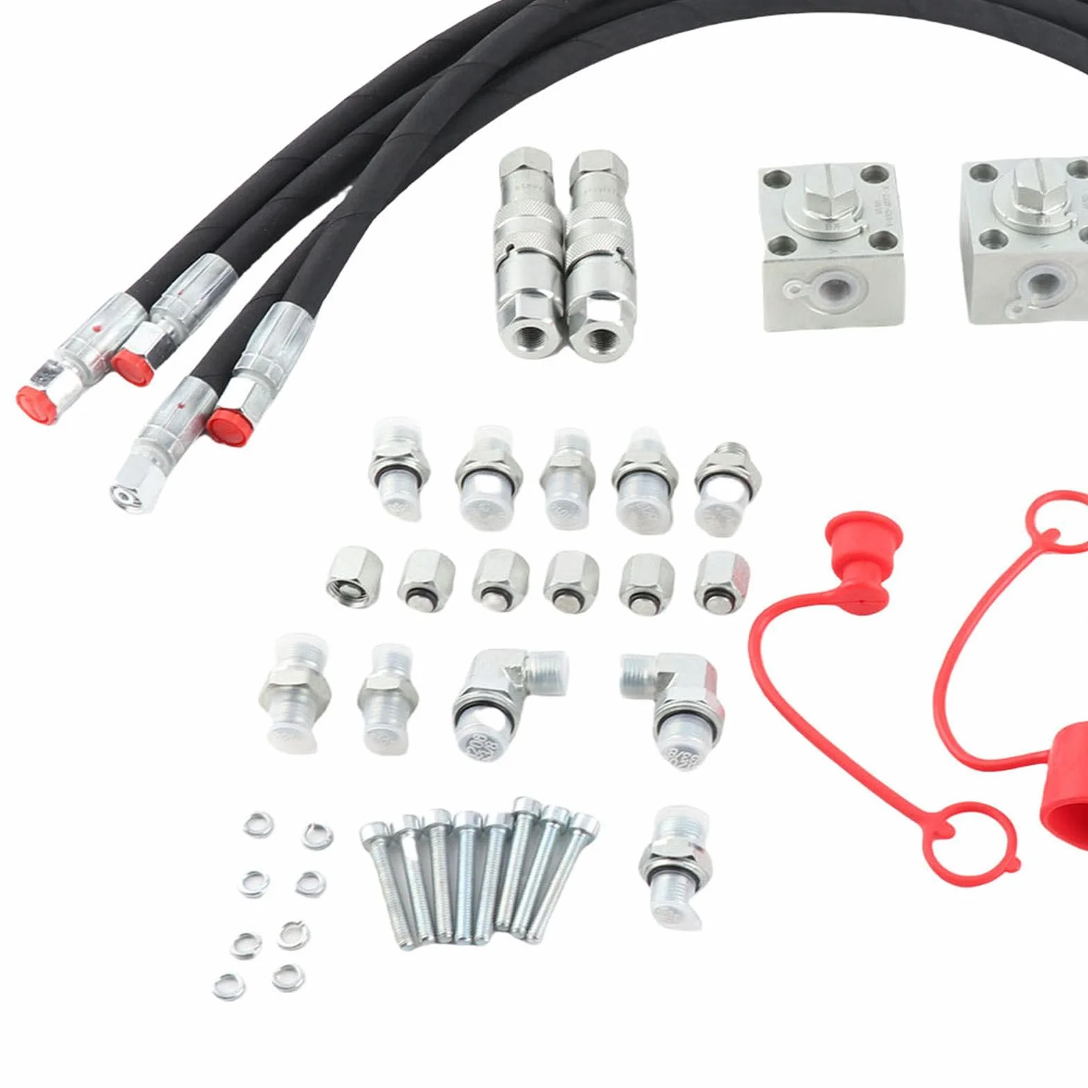 Valvola di Deflessione Idraulica 3 Percorsi 1-2 Tonnellate Mini Escavatori Cinesi 31" Tubi Connessioni Rapide Accessori
