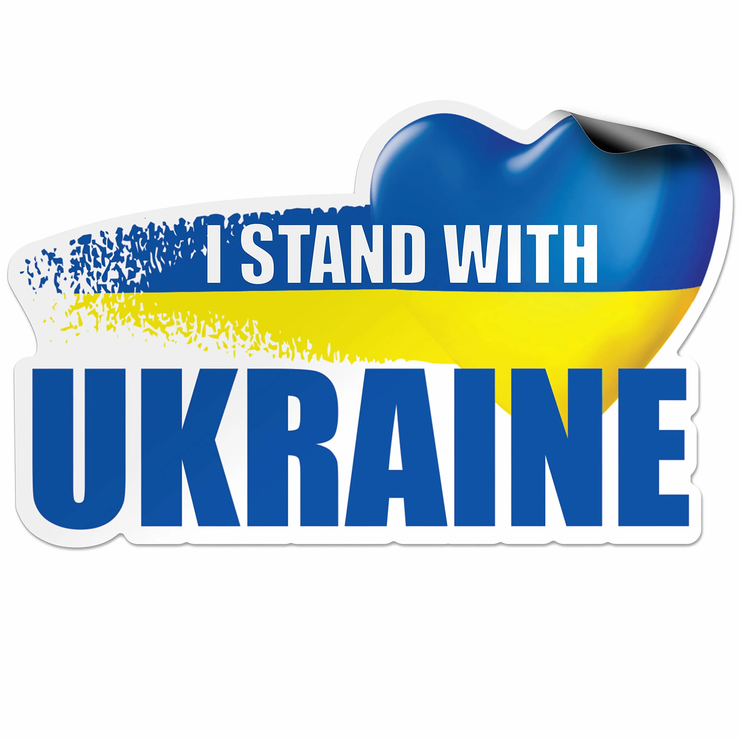 Magnete Auto Ucraina Adesivo Magnetico Bandiera Ucraina Cuore Simbolo Sostegno