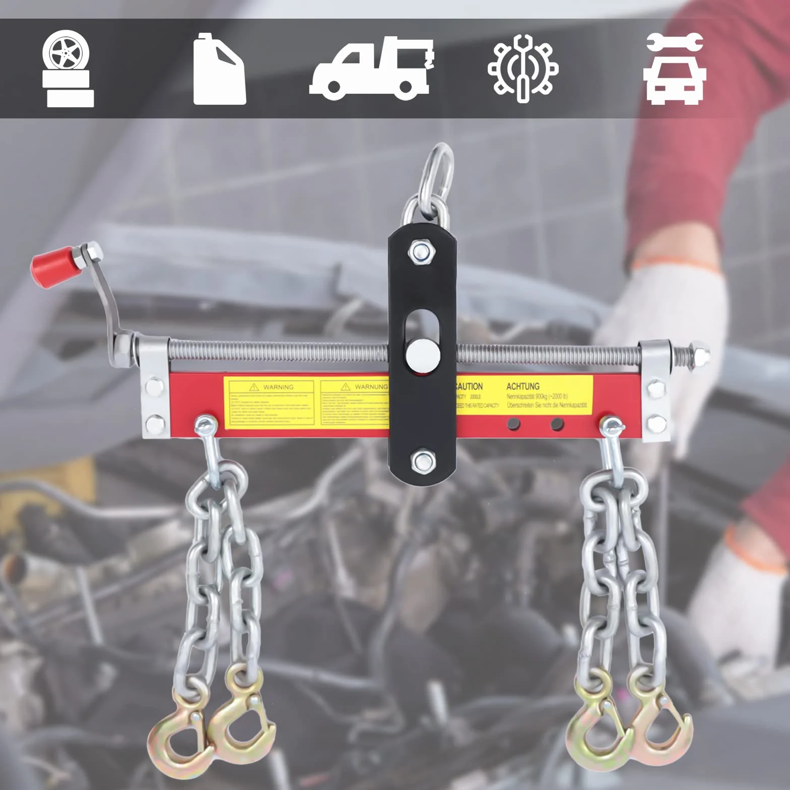 Balancer motore con manico 900 kg gru da officina