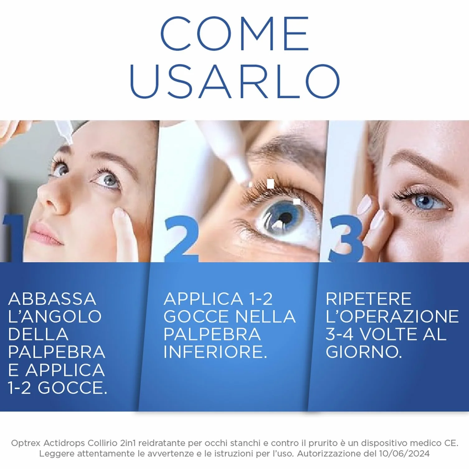 Optrex ActiDrops 2in1 Collirio Rinfrescante e Lenitivo per Occhi Secchi e Stanchi 10 ml