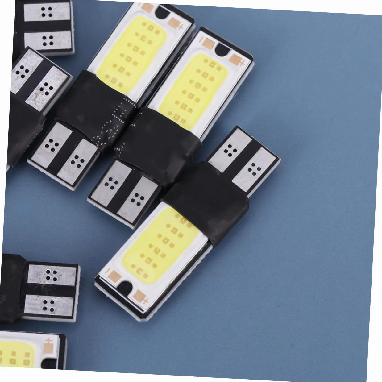 GANAZONO 10Pezzi Luci LED Auto Cob Bianco Ultra Sottile Alta Potenza W5W