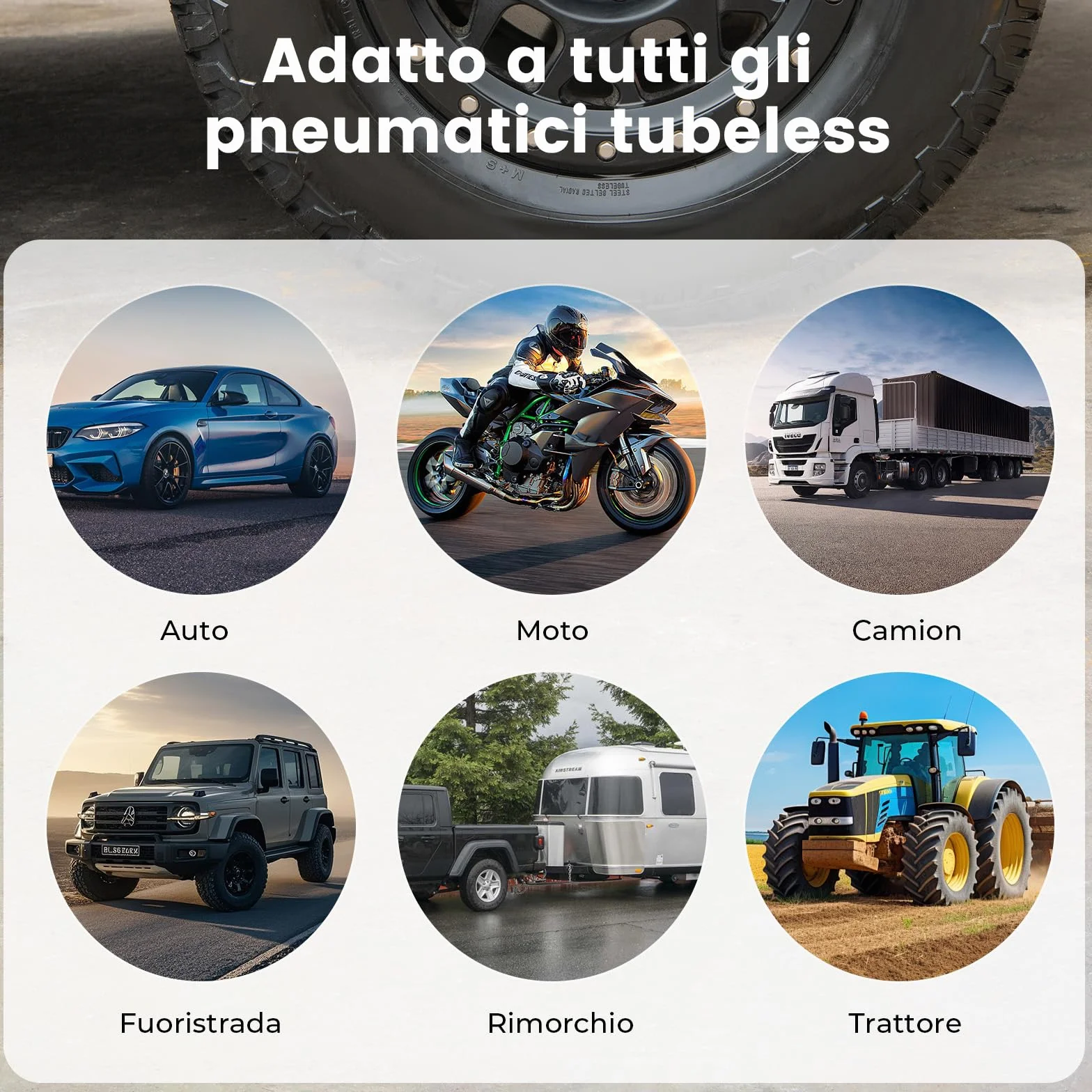 ETENWOLF Kit Riparazione Gomme Forati con Tappi 16 Pz, Professionale per Auto, Moto, ATV, Camion, Trattore