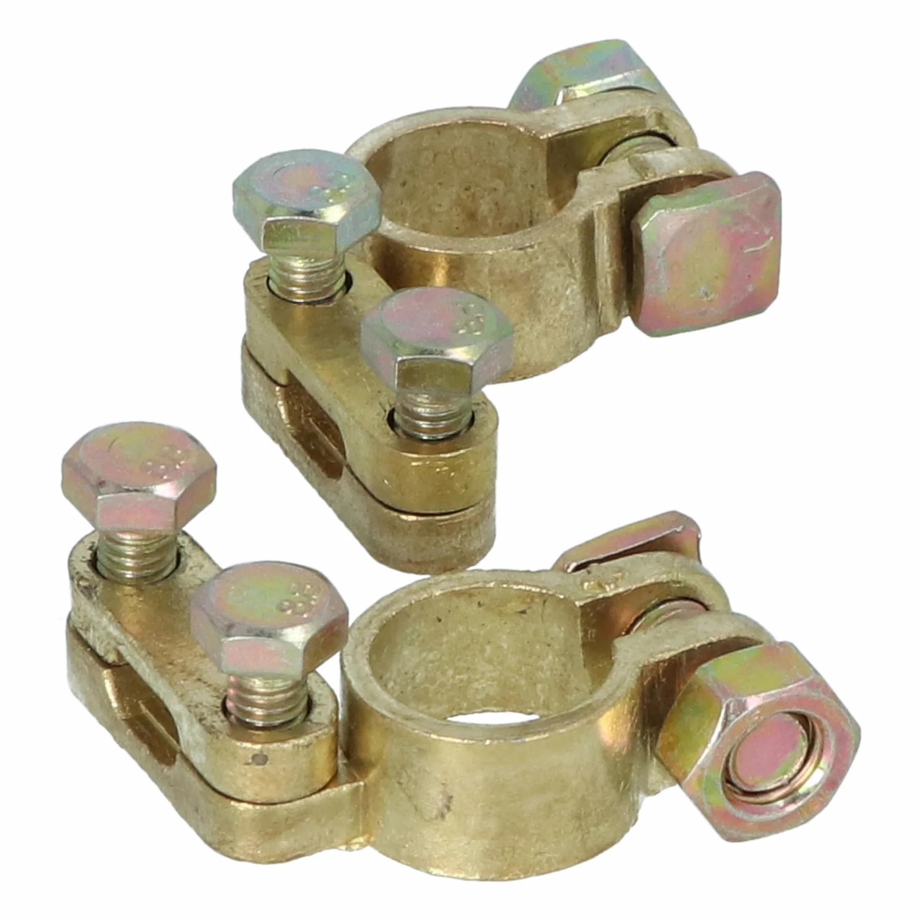 Morsetti Batteria + e - (Ferro + Ottone Rivestimento)