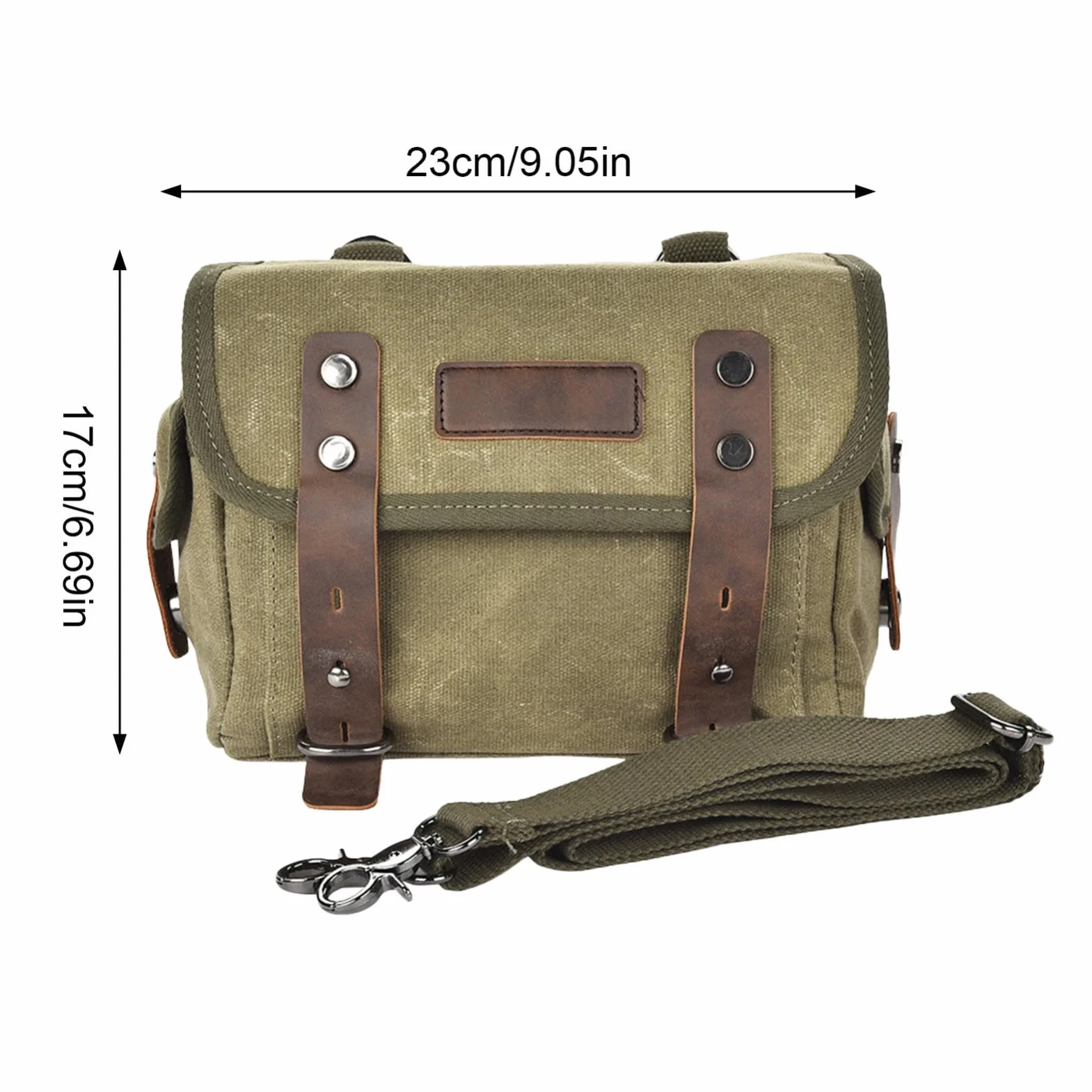 Borsa Da Sella Per Moto Impermeabile In Tela Cerata Resistente Con Fibbia In Metallo