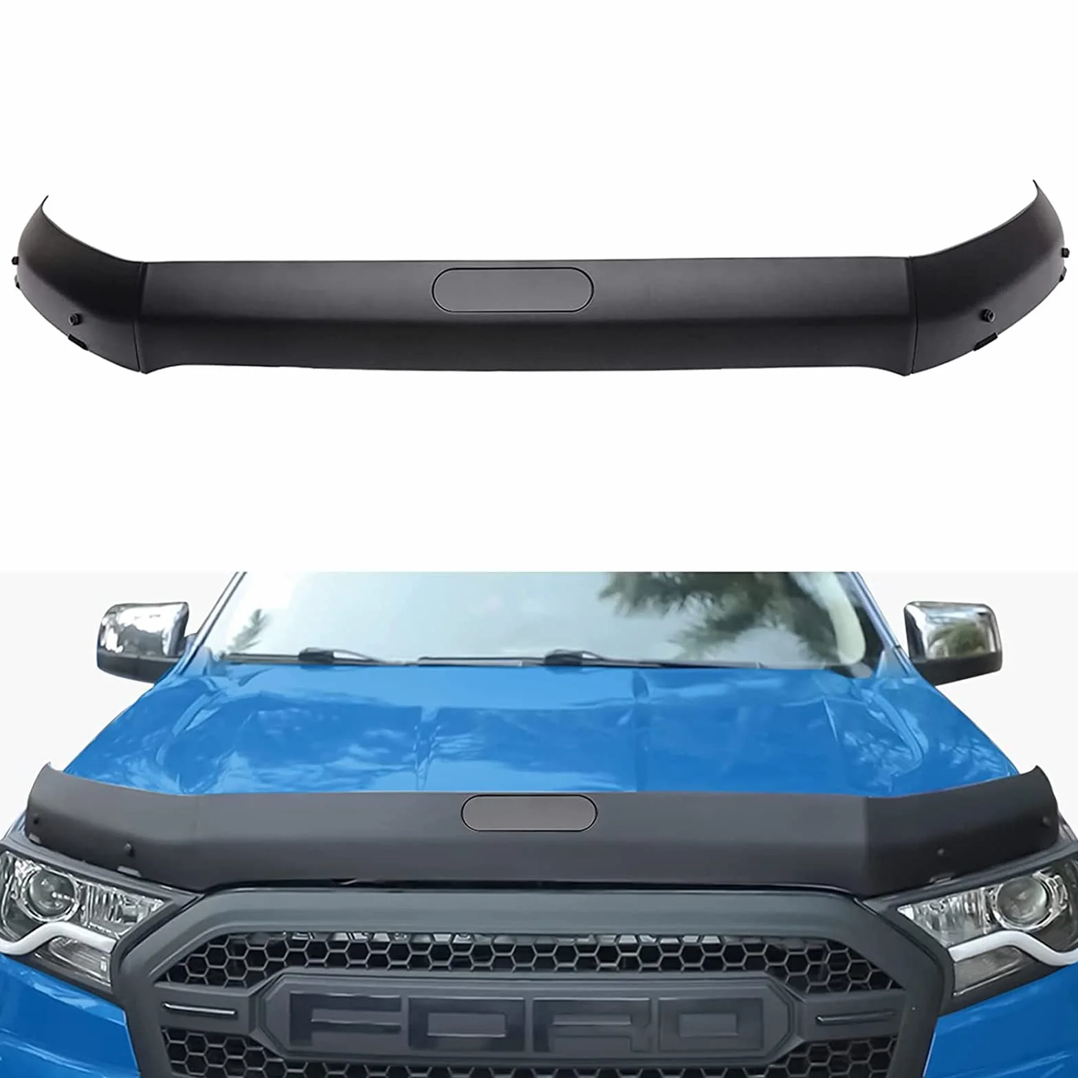 Deflettori del vento e protezione del cofano del cofano per Ford Ranger Wildtrak T7 T8 2015-2022 Raptor XL XLT Tremor Limited Platinum MK2 MK3 (protezione del cofano)