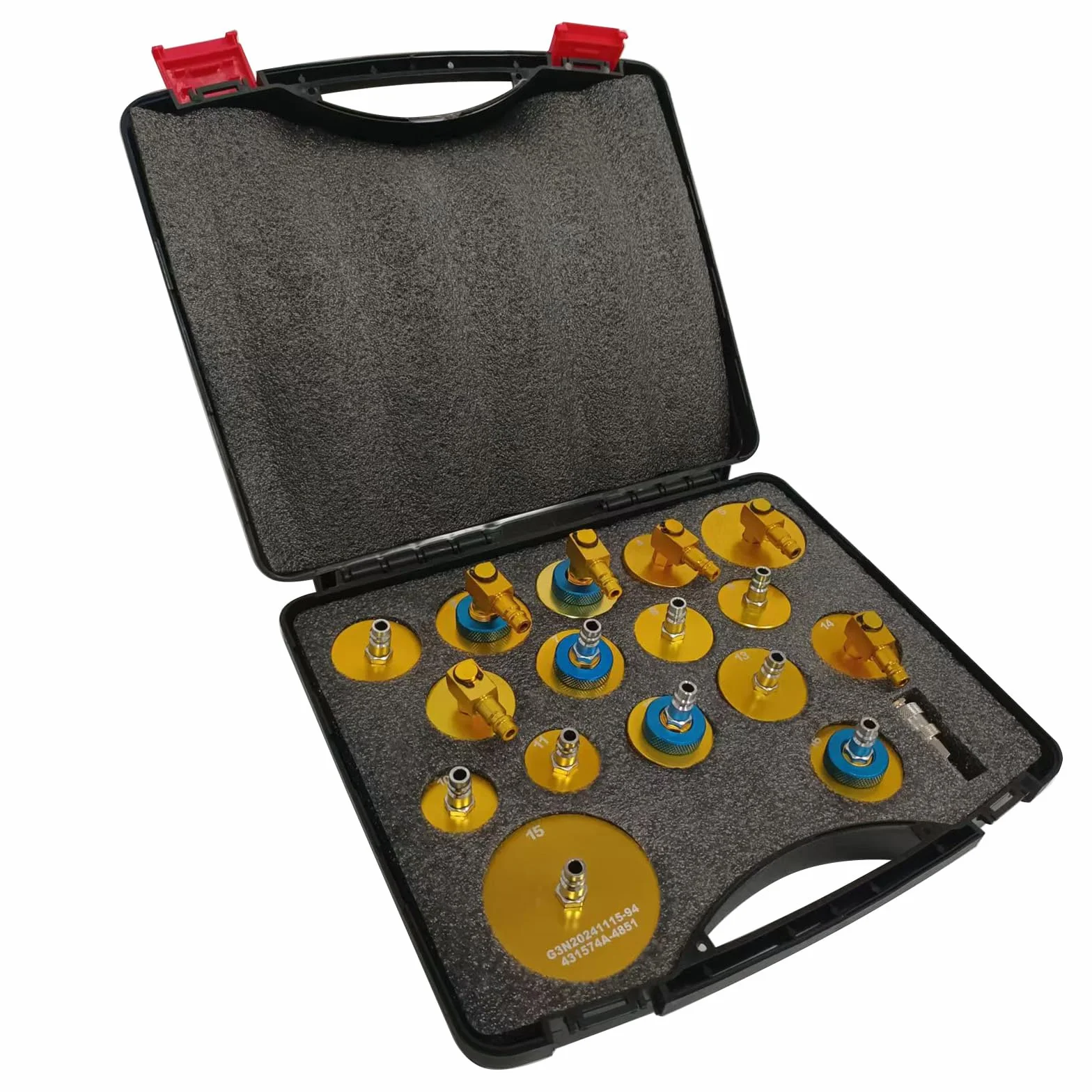 Adattatore per Spurgo Freni 17 Pezzi con Snodo Rapido Oro