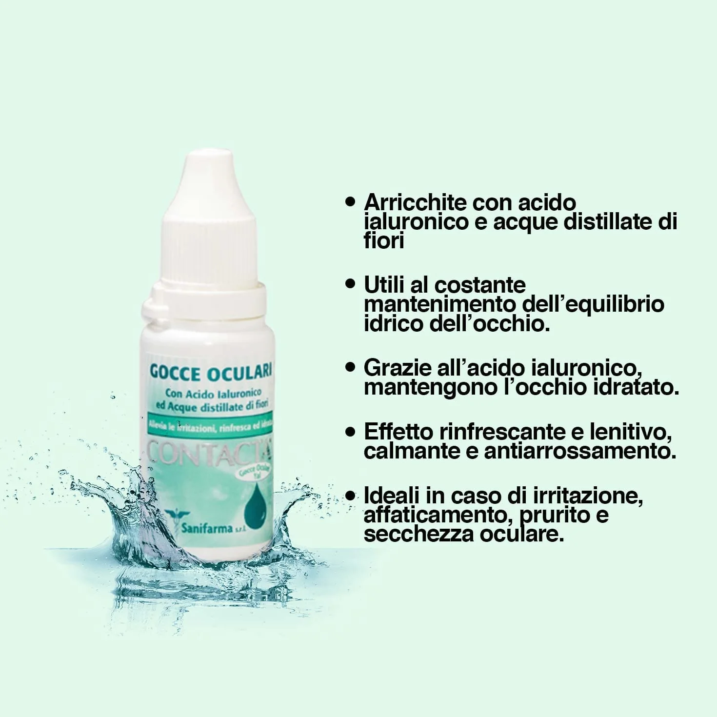 Gocce Oculari Yal con Acido Ialuronico, Allevia Irritazioni, Azione Rinfrescante, 15 ml