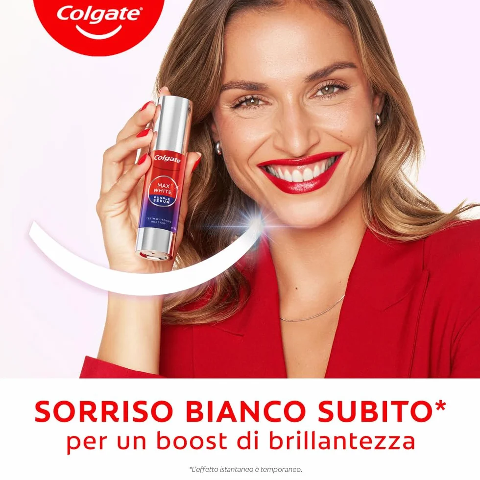 Colgate Max White Purple Serum 40ml Booster Sbiancante Denti Istantaneo