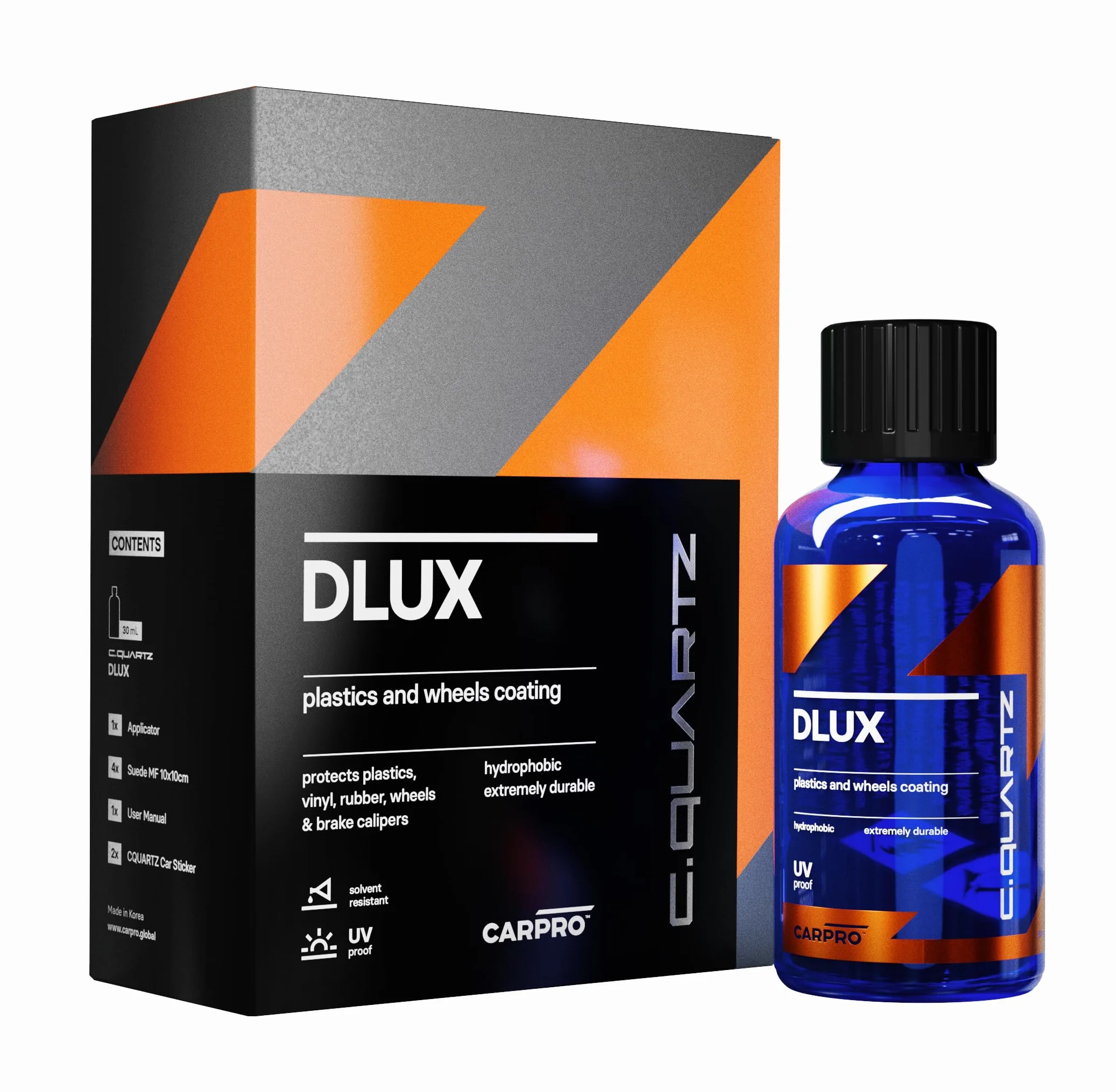 CARPRO C.Quartz DLUX kit protettivo nanotecnologico per cerchi e plastiche auto 30 ml
