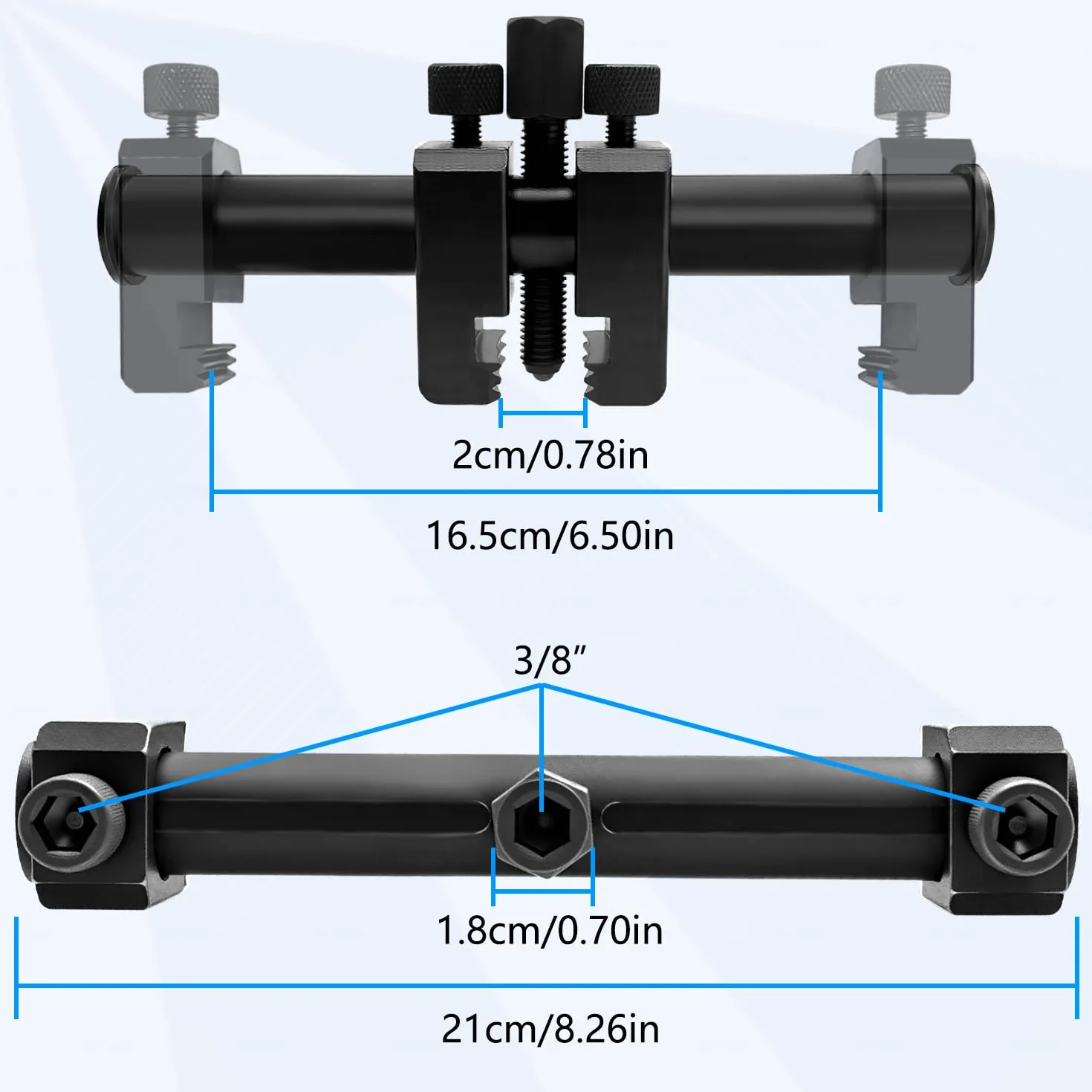 ZKTOOL Estrattore puleggia albero motore, estrattore puleggia azionamento a nervatura, estrattore albero motore regolabile, alternatori, condizionatori, pompe per acqua, 35-160MM