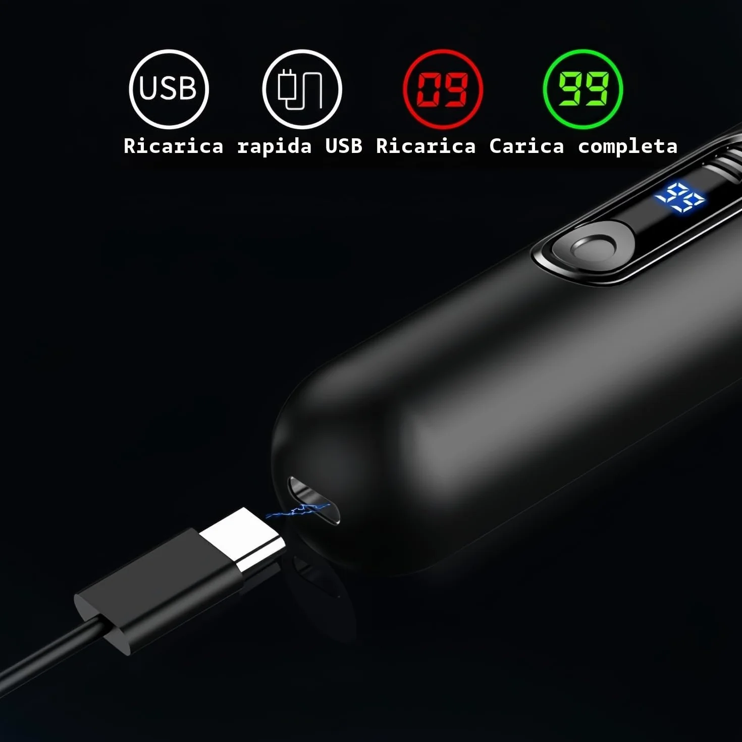 Profesjonalny trymer do nosa i uszu, wodoodporny, ładowany przez USB, bezbolesny