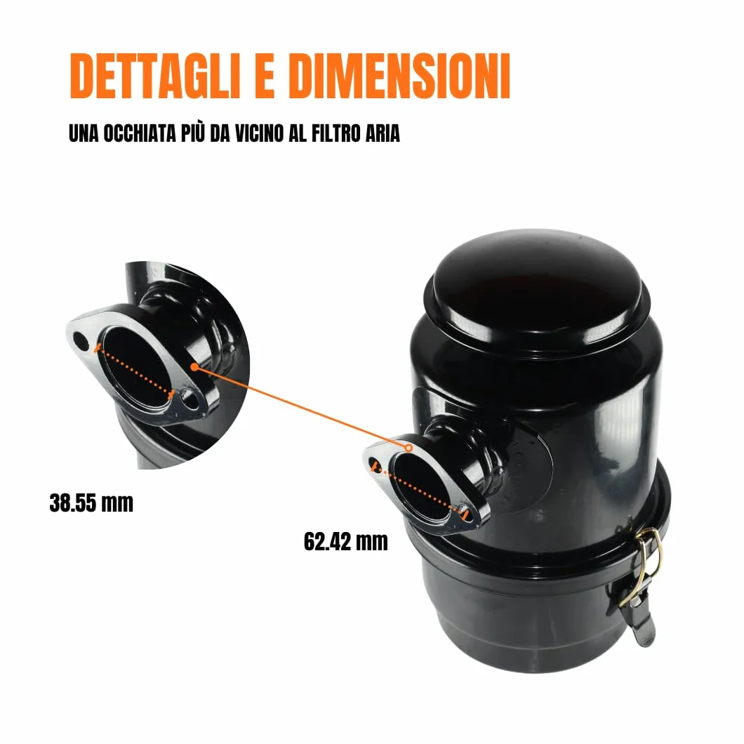 Filtro Aria Completo a Bagno d’Olio compatibile per Lombardini LDA450 LDA510 3LD510 15LD315 350 500