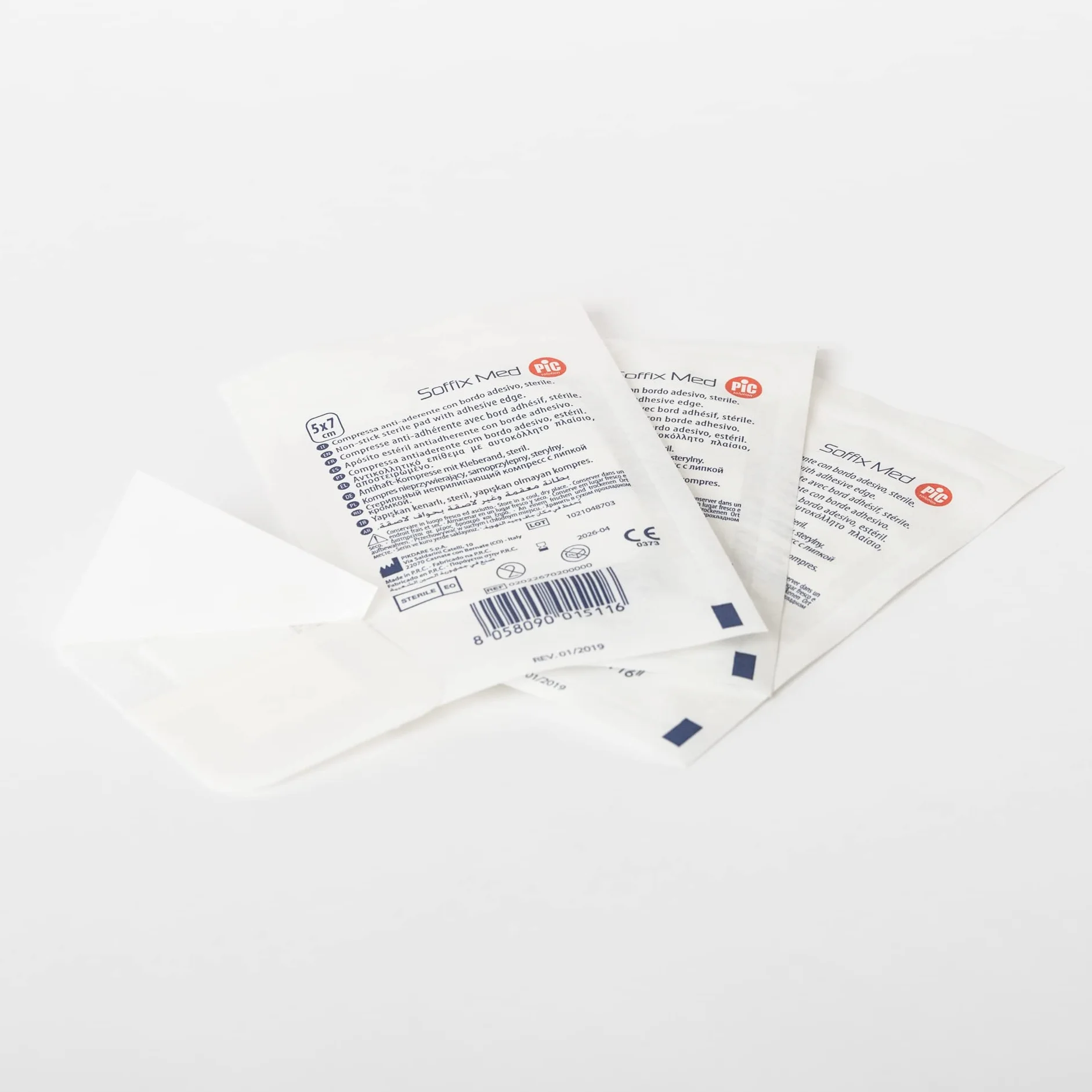 Pic Solution Soffix Med Cerotto Post-Operatorio Ultra Delicato 5x7 cm 100 Pezzi