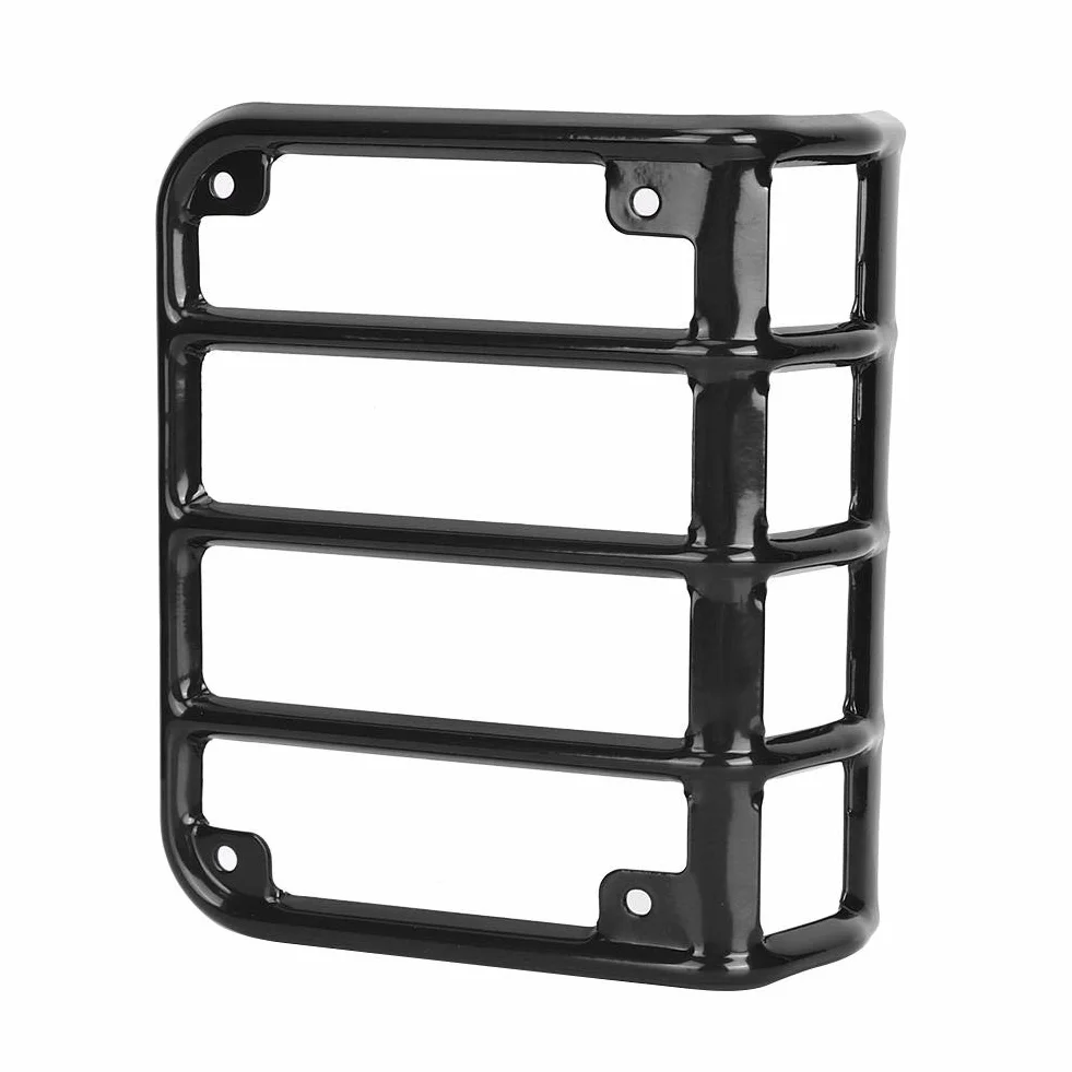 Qiilu Fanali Posteriori Copertura Protezione Adatto per Wrangler JK 2007-2017 Nero