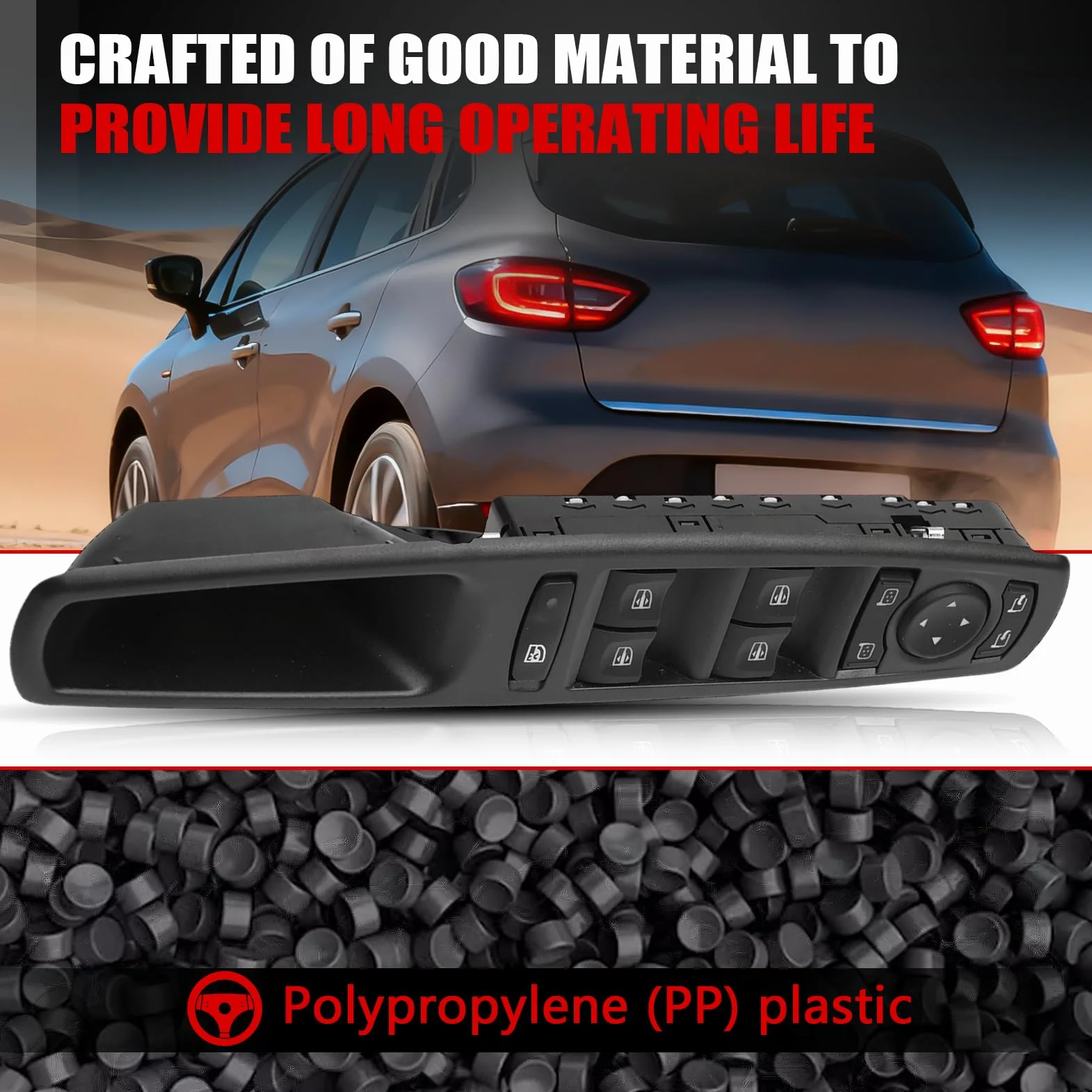 Pulsante alzacristalli Re-nault Sc-enic 2009-2022 anteriore sinistro 809610017R interruttore per alzacristalli elettrici in auto