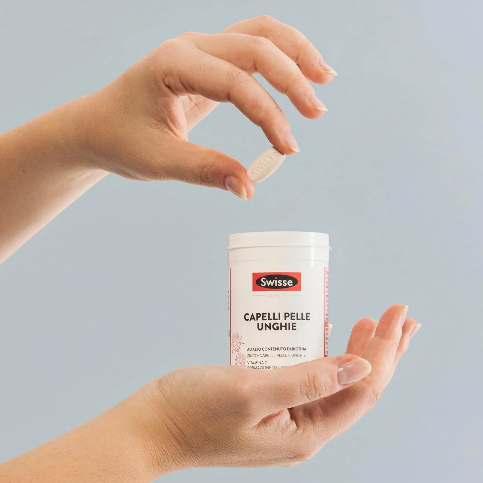 SWISSE Capelli Pelle Unghie Integratori 60 Compresse - Vitamina C Biotina Cardo Mariano Zinco