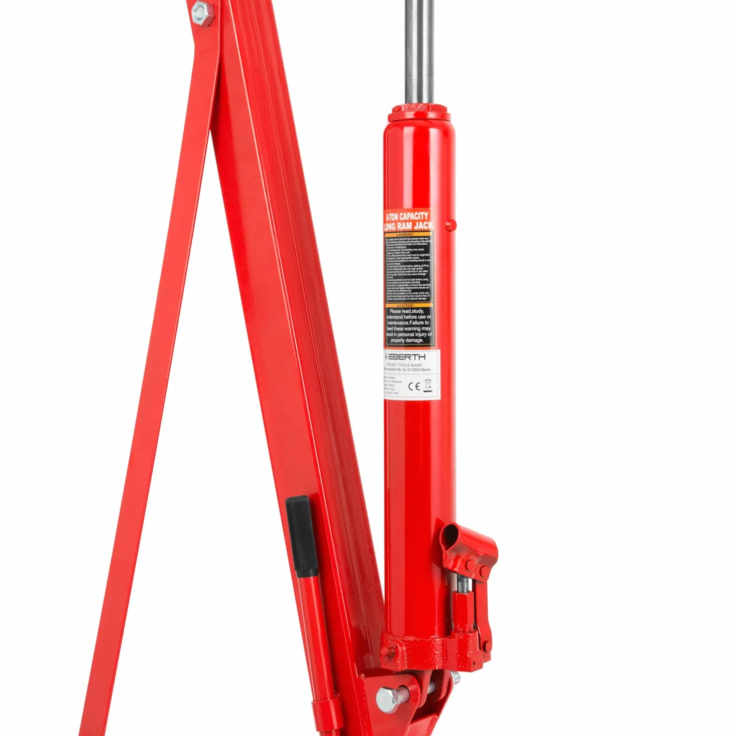 EBERTH Gru per Officina 2000kg Idraulica Braccio Regolabile 1050-1590 mm Pieghevole 6 Ruote