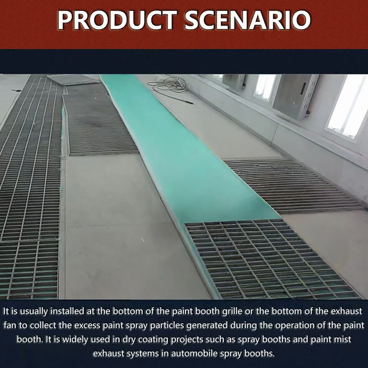 Filtro Per Cabina Di Verniciatura Filtro'aria in Fibra Di Poliestere Verniciatura Per Auto Pannello Di Estrazione Del Materiale Del Filtro 'aria Per C(Size:2.46x65.6ft(0.75x20m),Color:Thickness: 60mm)