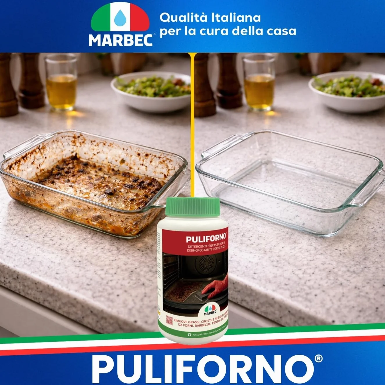 MARBEC PULIFORNO® 1KG Detergente gel disincrostante per forni e barbecue