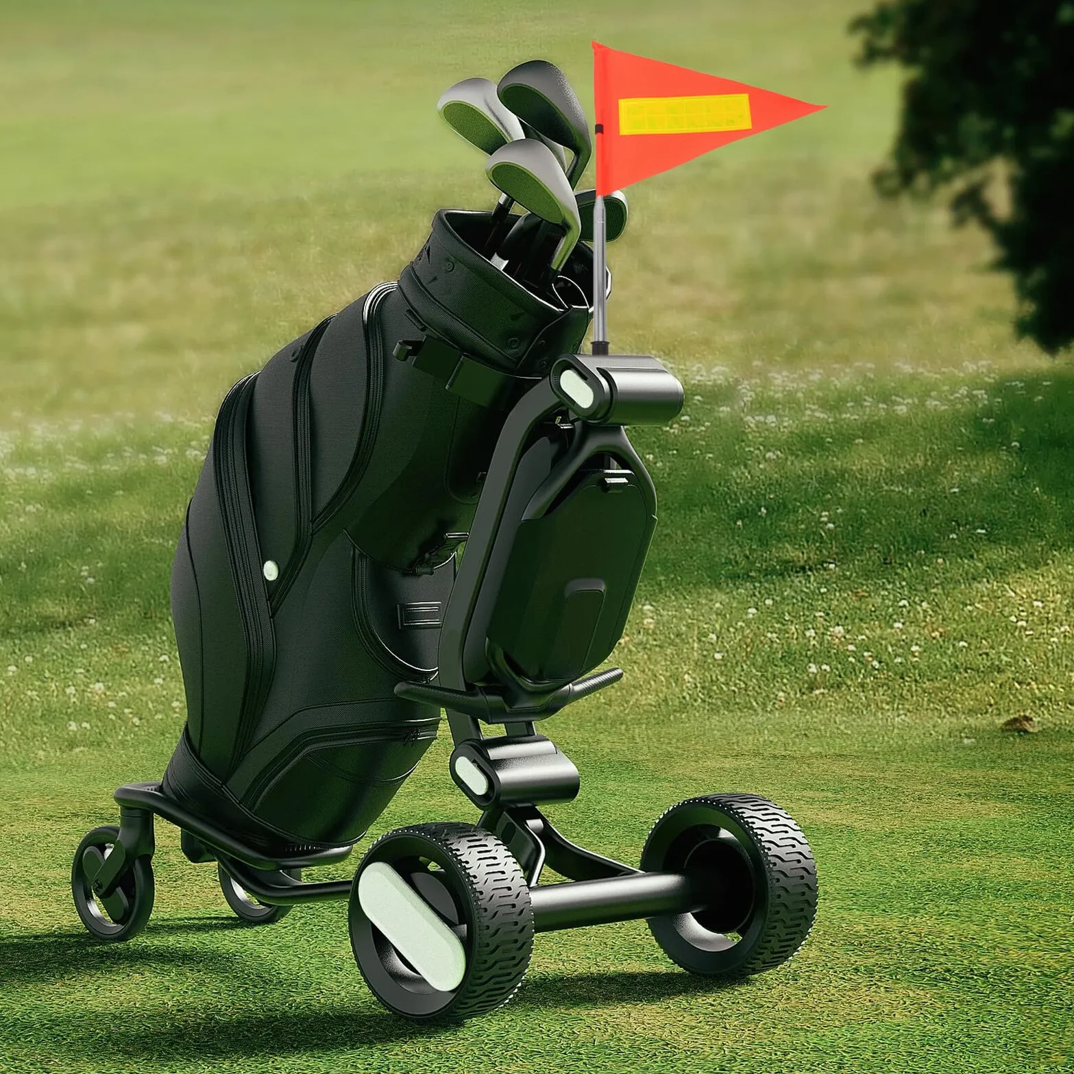 Veemoon Bandiera Telescopica Riflettente 1,65m Arancione per Golf Cart e Sedie a Rotelle