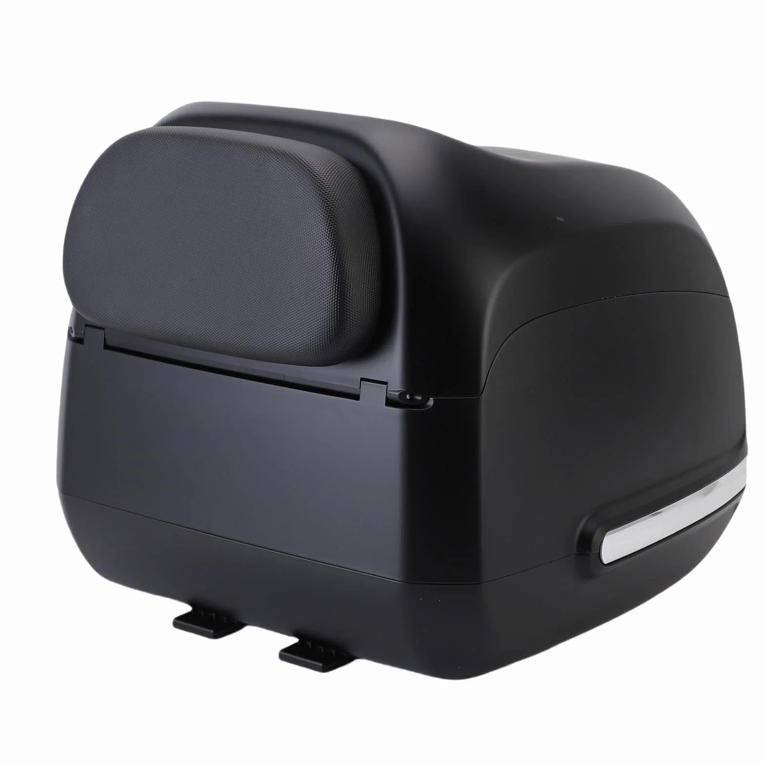 Bauletto Posteriore per Moto da 35 Litri, ABS Impermeabile, Design Vintage, Adatto per Casco Integrale, Ideale per Moto e Scooter (BLACK) (BLACK)