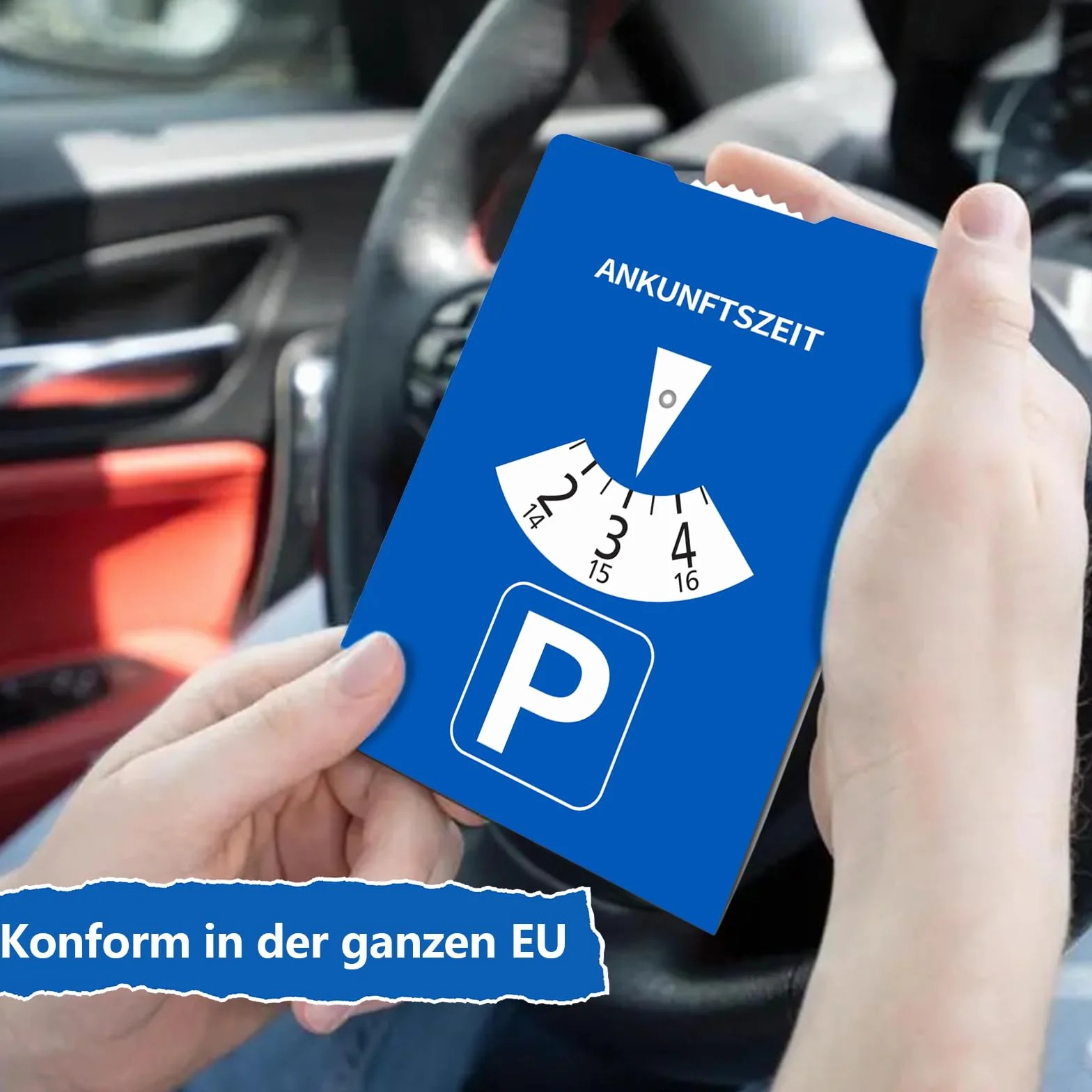 kinoco Parkscheibe aus Pappe StVO-konform 11x15 cm