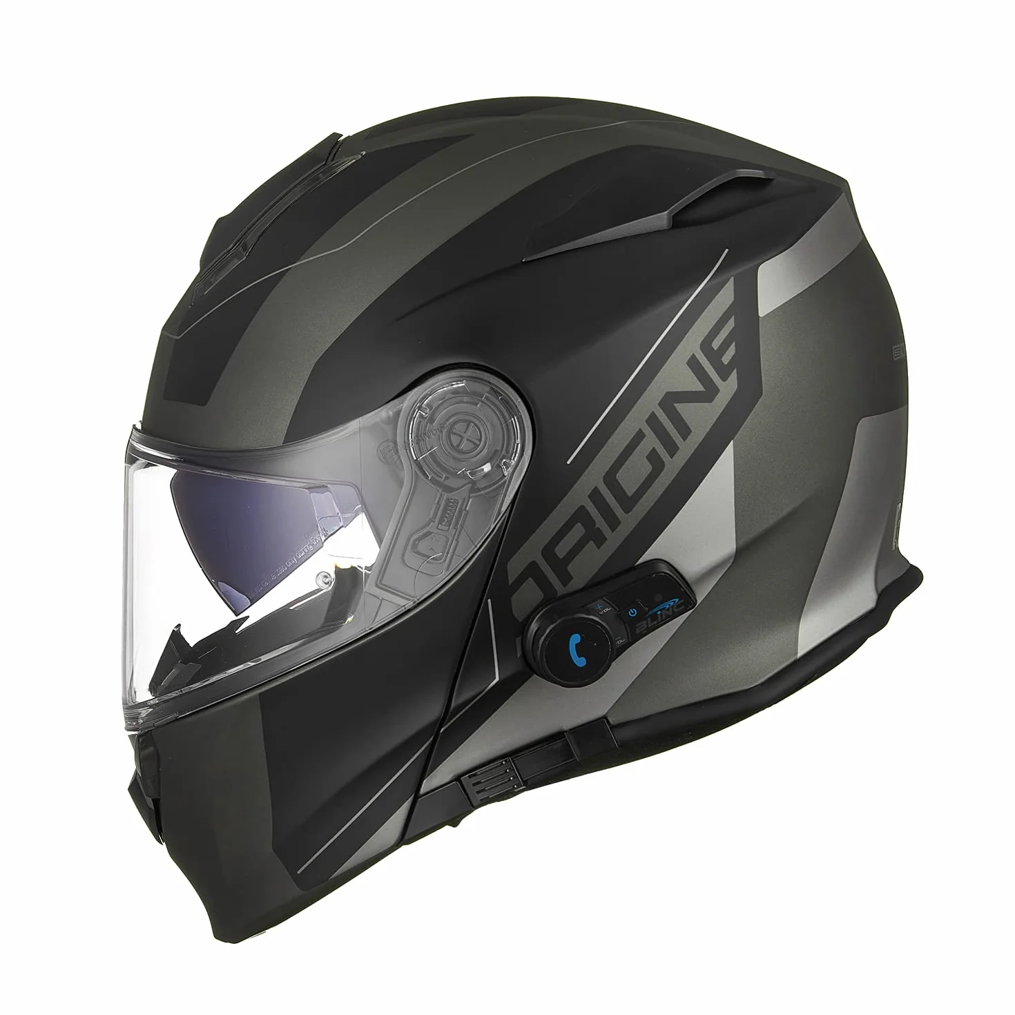 ORIGINE Casco Moto Modulare Bluetooth Omologato ECE Voice Dial Casco Moto Chiamata Vivavoce