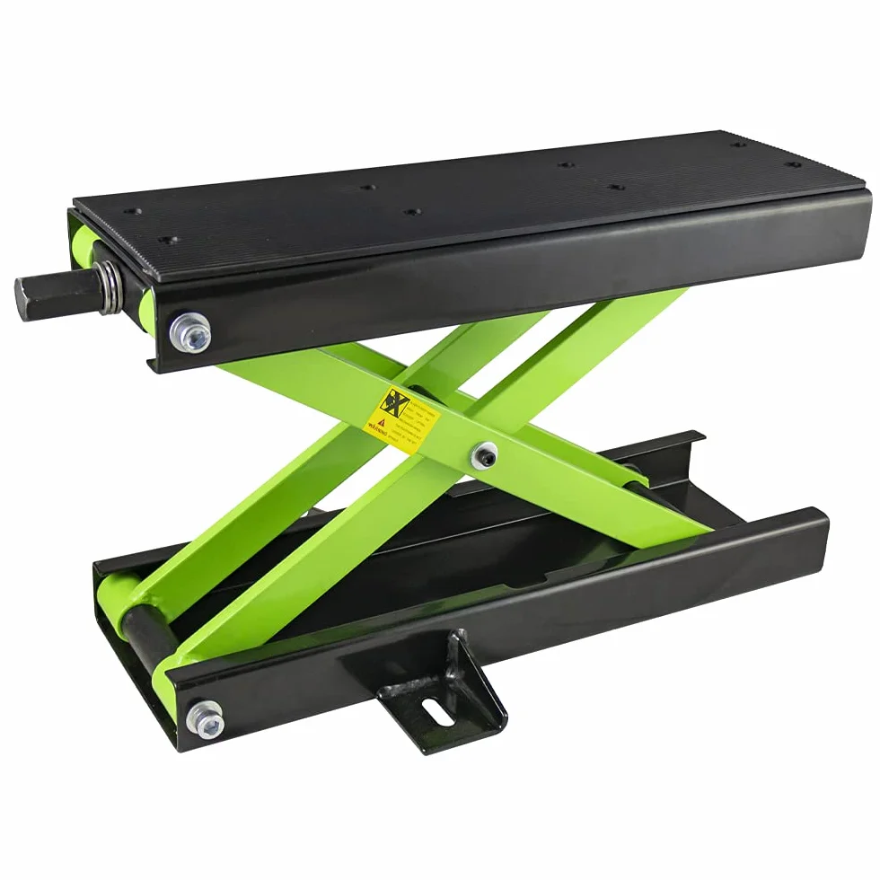 Partenopeautensili® Sollevatore Motocicletta Crick cavalletto alzamoto martinetto Idraulico per Moto Tavolo con Base 45x15 cm Portata Max 500 kg Altezza min.9.5mm Max.400mm by JBM