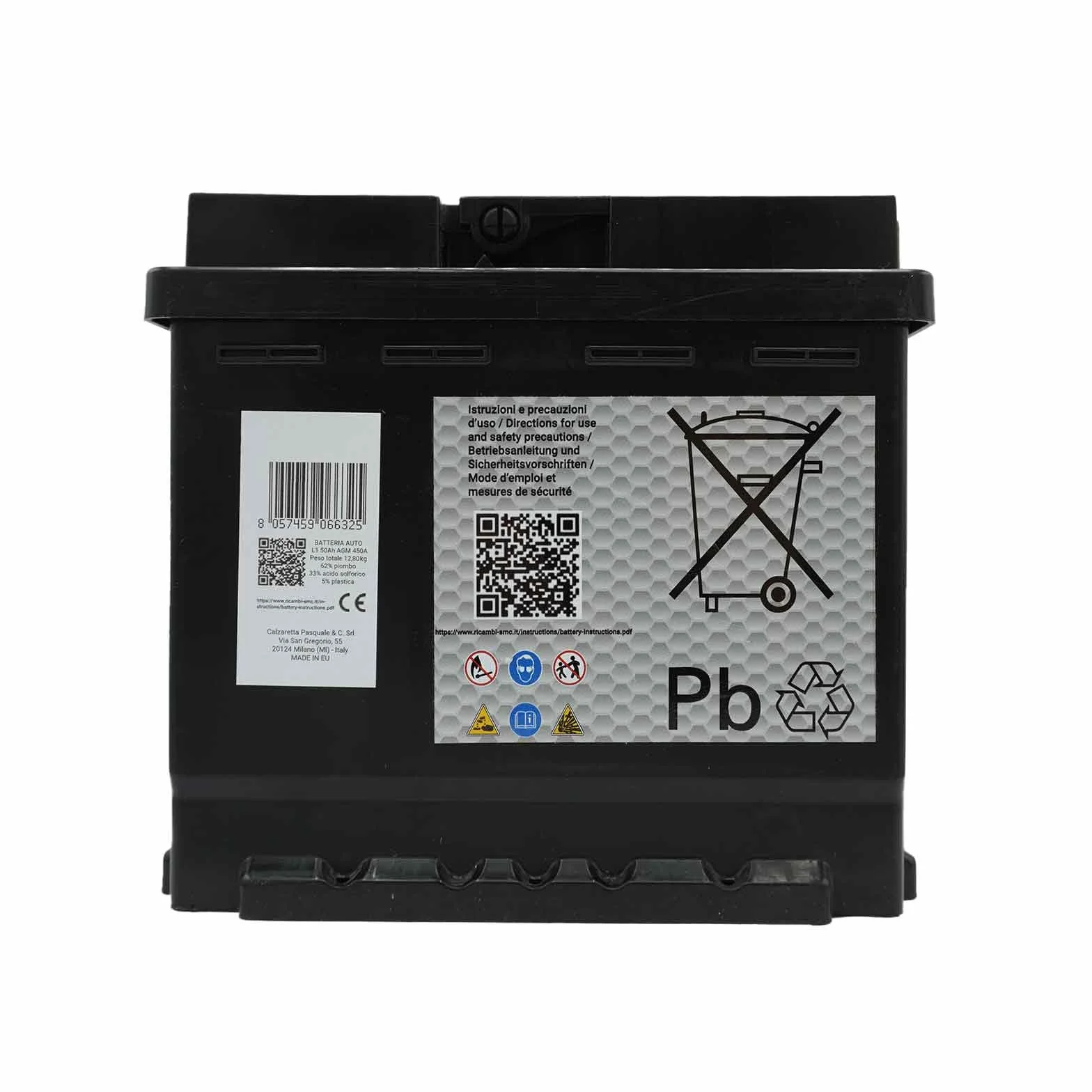 SpeedMax Batteria Auto 50Ah AGM 12V 540A Start&Stop