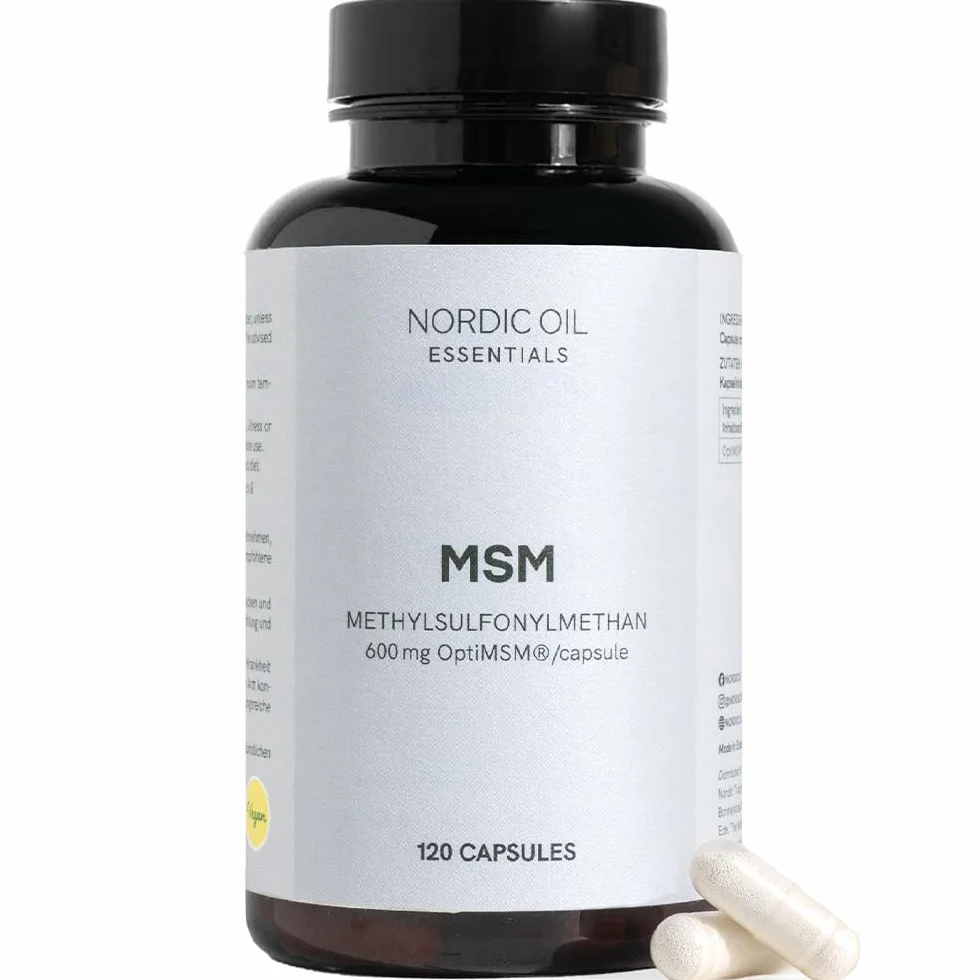 OptiMSM® Capsule 120 szt. 600 mg na stawów i regenerację Nordic Oil