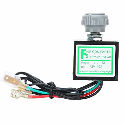 Condizionatore D'aria per Auto Termostato Elettronico 12V 24V ABS 10A Condizionatore D'aria per Auto Termostato Elettronico Interruttore di Temperatura Controllo Universale (12v)
