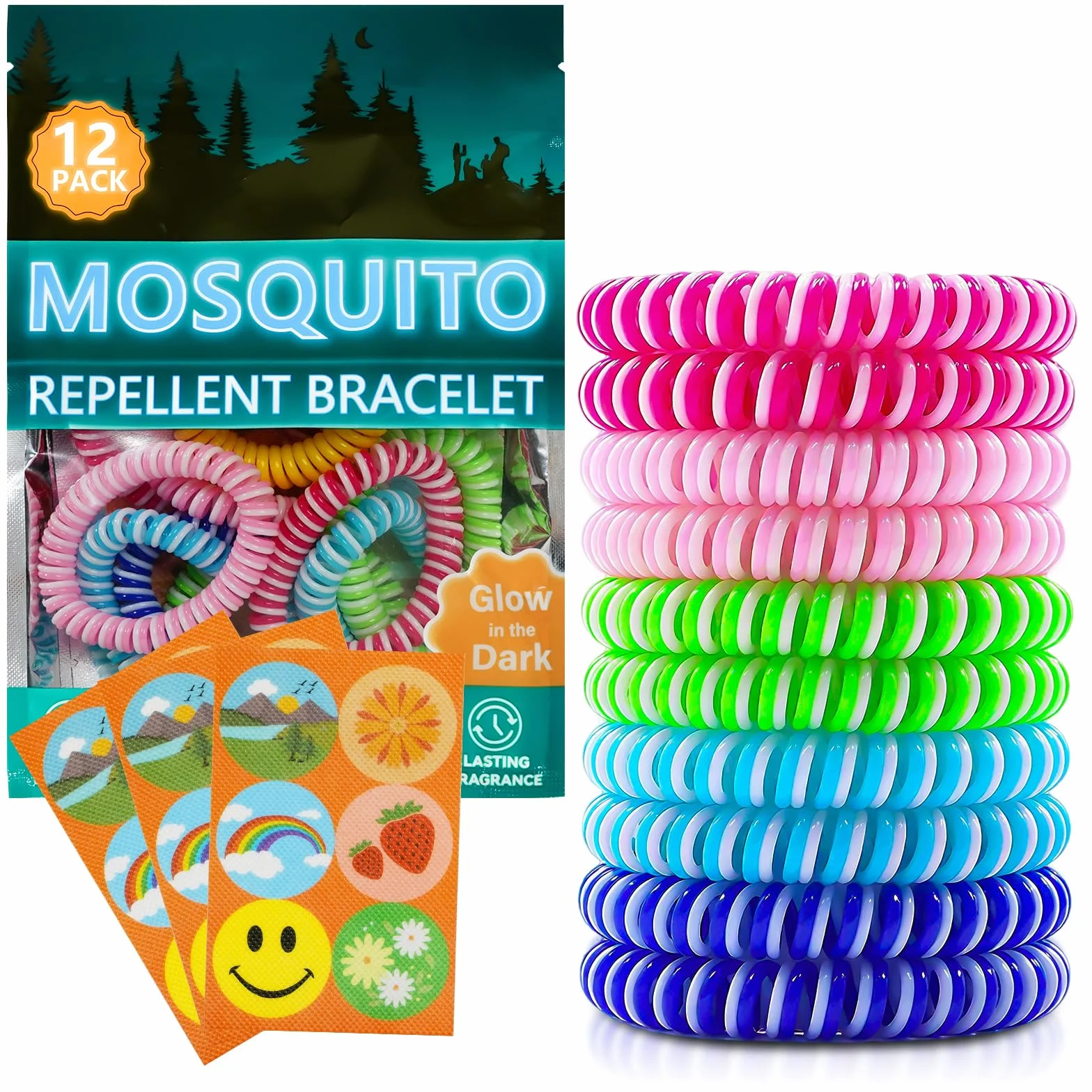Repellente Insetti Naturale Bracciali Antizanzara Cerotti Bambini Adesivi Zanzare 30 Pezzi