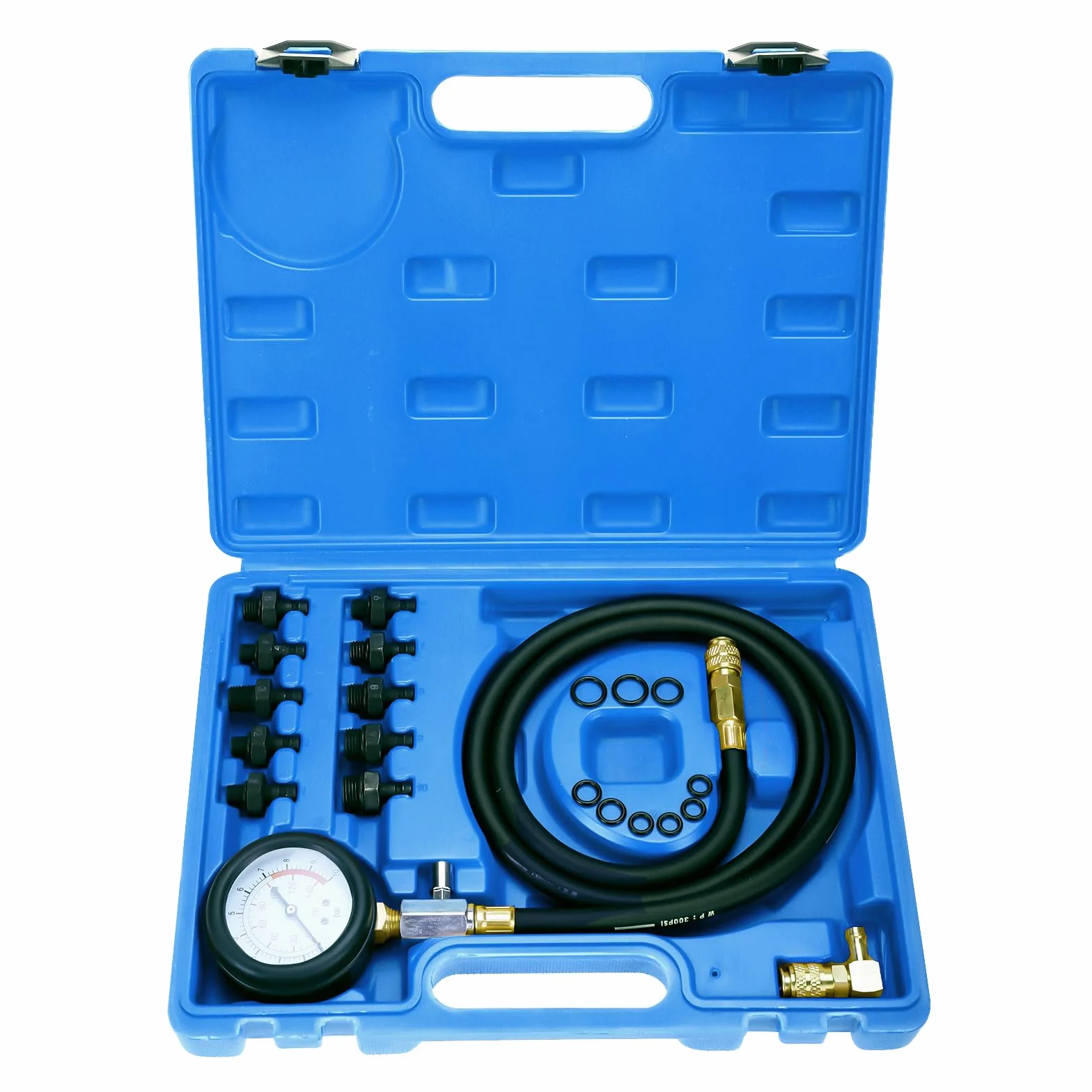 BOOMSTART Kit manometro olio, kit di test della pressione dell'olio motore, 0-140 psi, kit di misurazione diagnostica per pressione dell'olio con adattatori per auto e camion