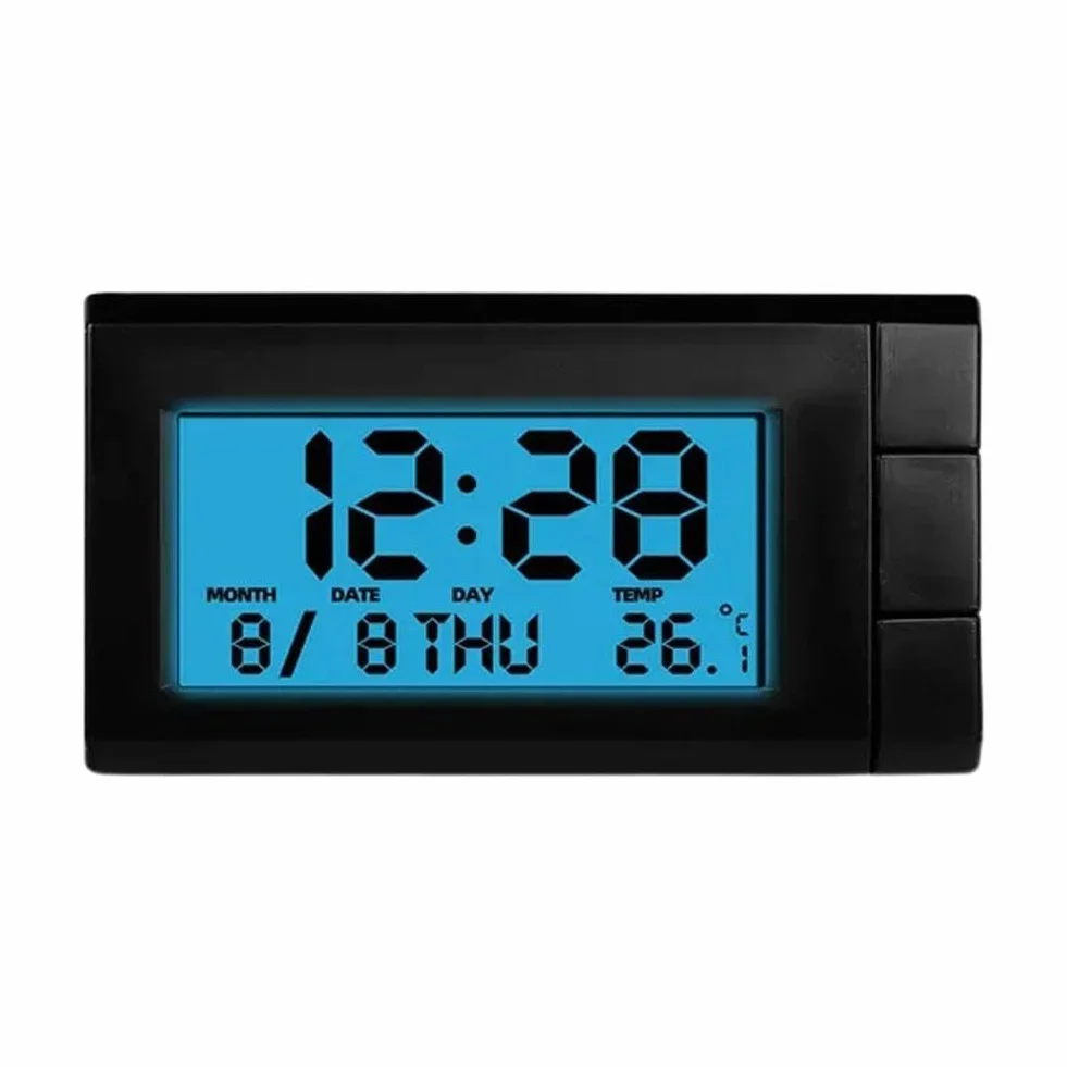 Orologio digitale 2 in 1 per cruscotto auto con temperatura e calendario