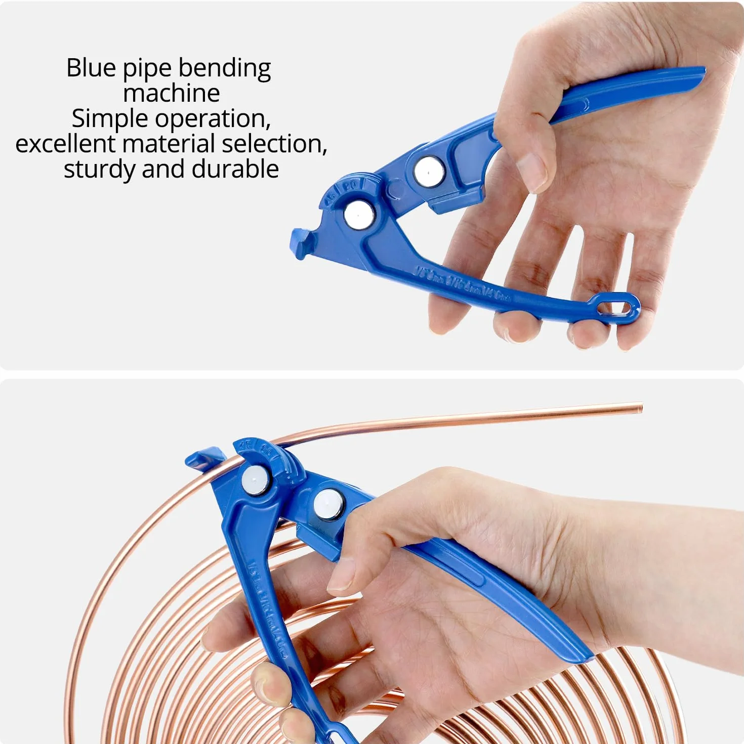 QWORK Kit Svasatura Tubi Freno Rame 7.62m Adattatore Multi-Dimensione Piegatubi Blu